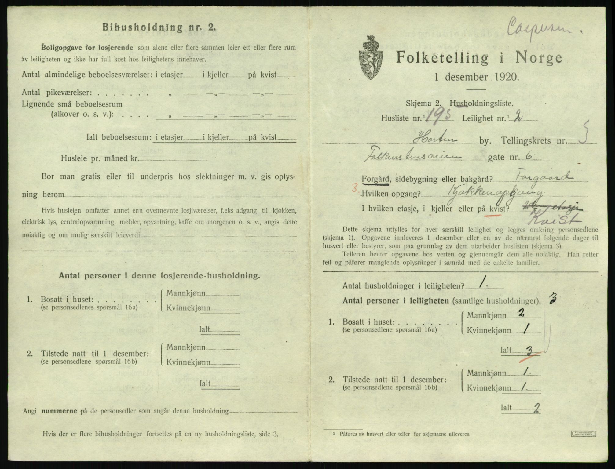SAKO, 1920 census for Horten, 1920, p. 4753