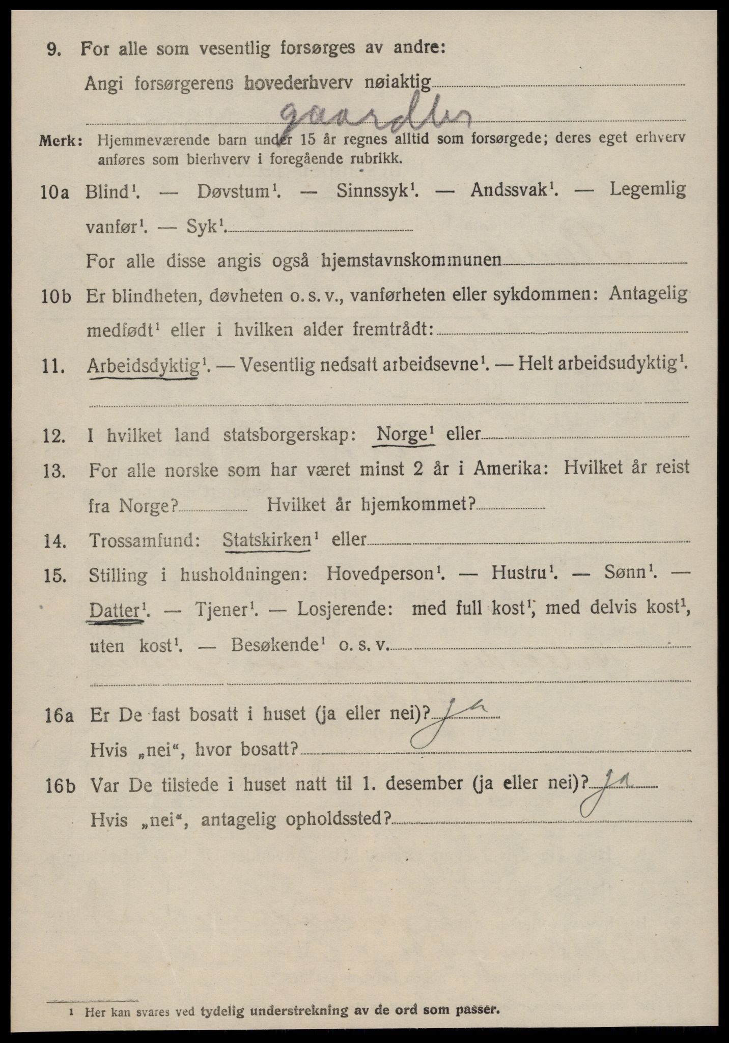 SAT, 1920 census for Stordal, 1920, p. 369