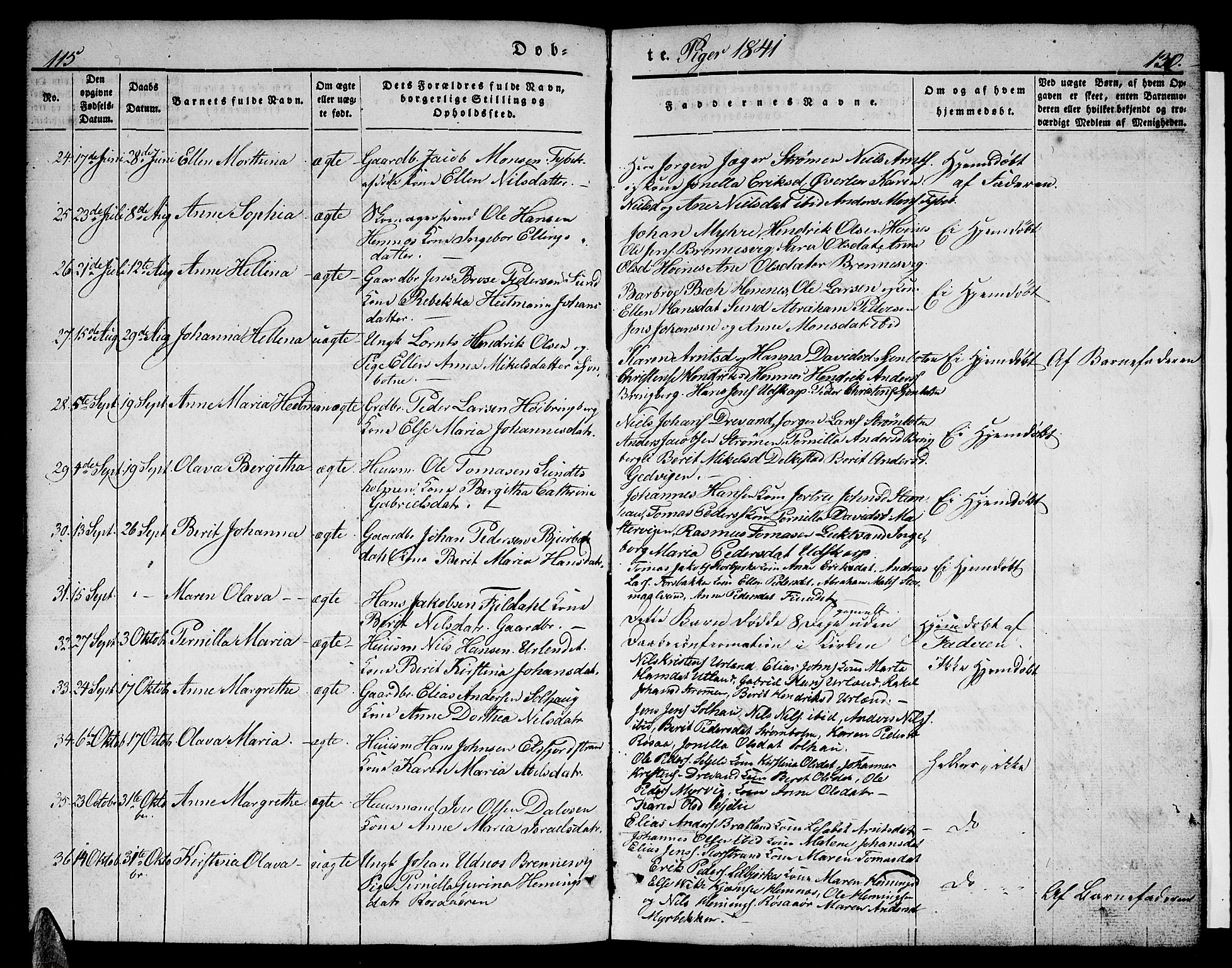 Ministerialprotokoller, klokkerbøker og fødselsregistre - Nordland, AV/SAT-A-1459/825/L0364: Parish register (copy) no. 825C01, 1841-1863, p. 115-116