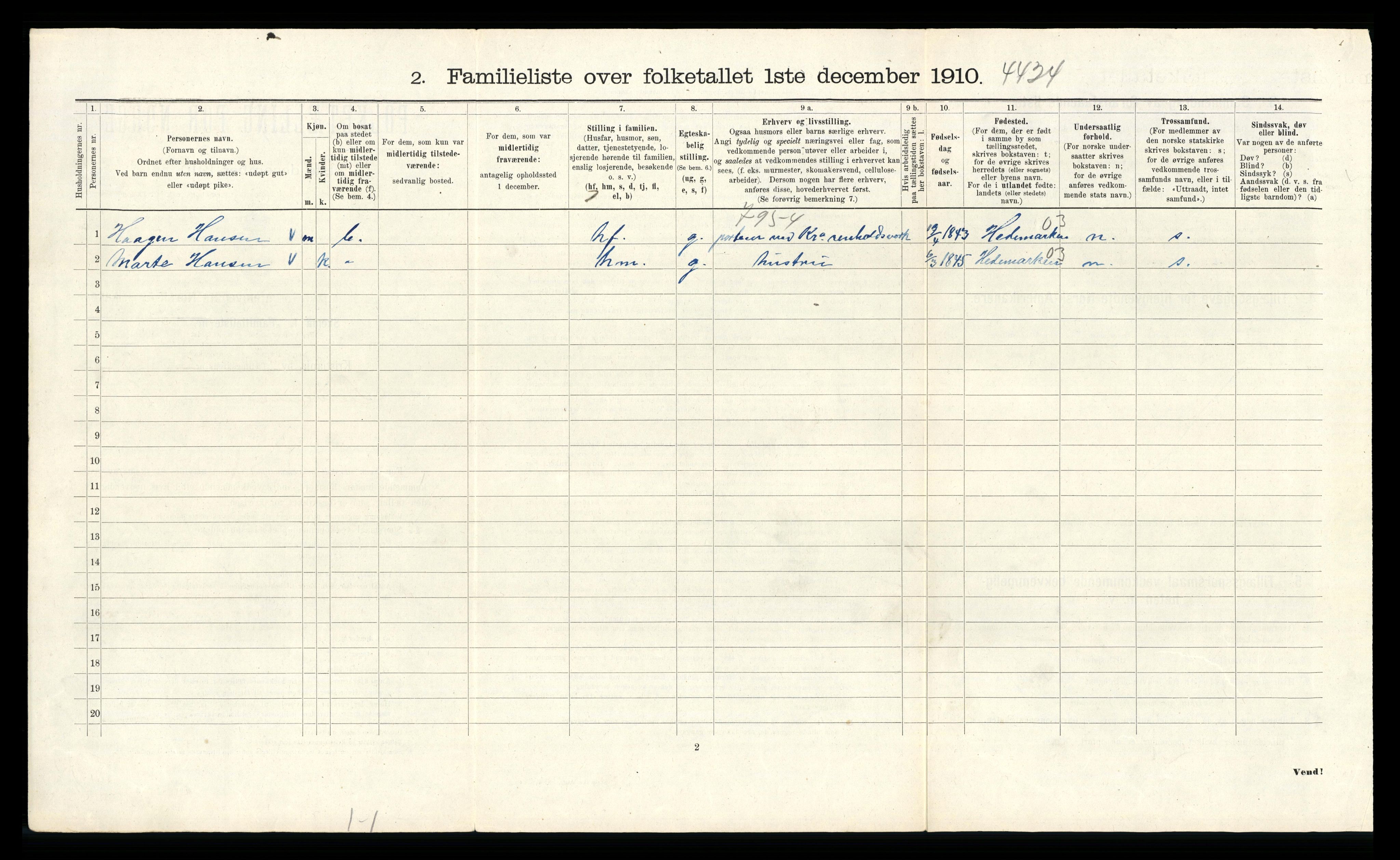 RA, 1910 census for Kristiania, 1910, p. 56444