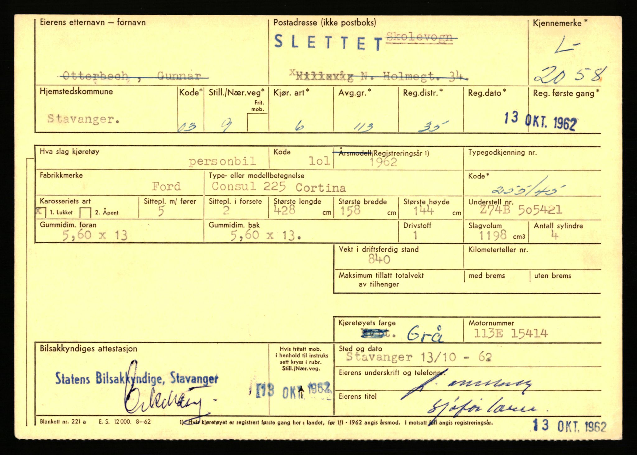 Stavanger trafikkstasjon, AV/SAST-A-101942/0/F/L0006: L-1700 - L-2149, 1930-1971, p. 1561