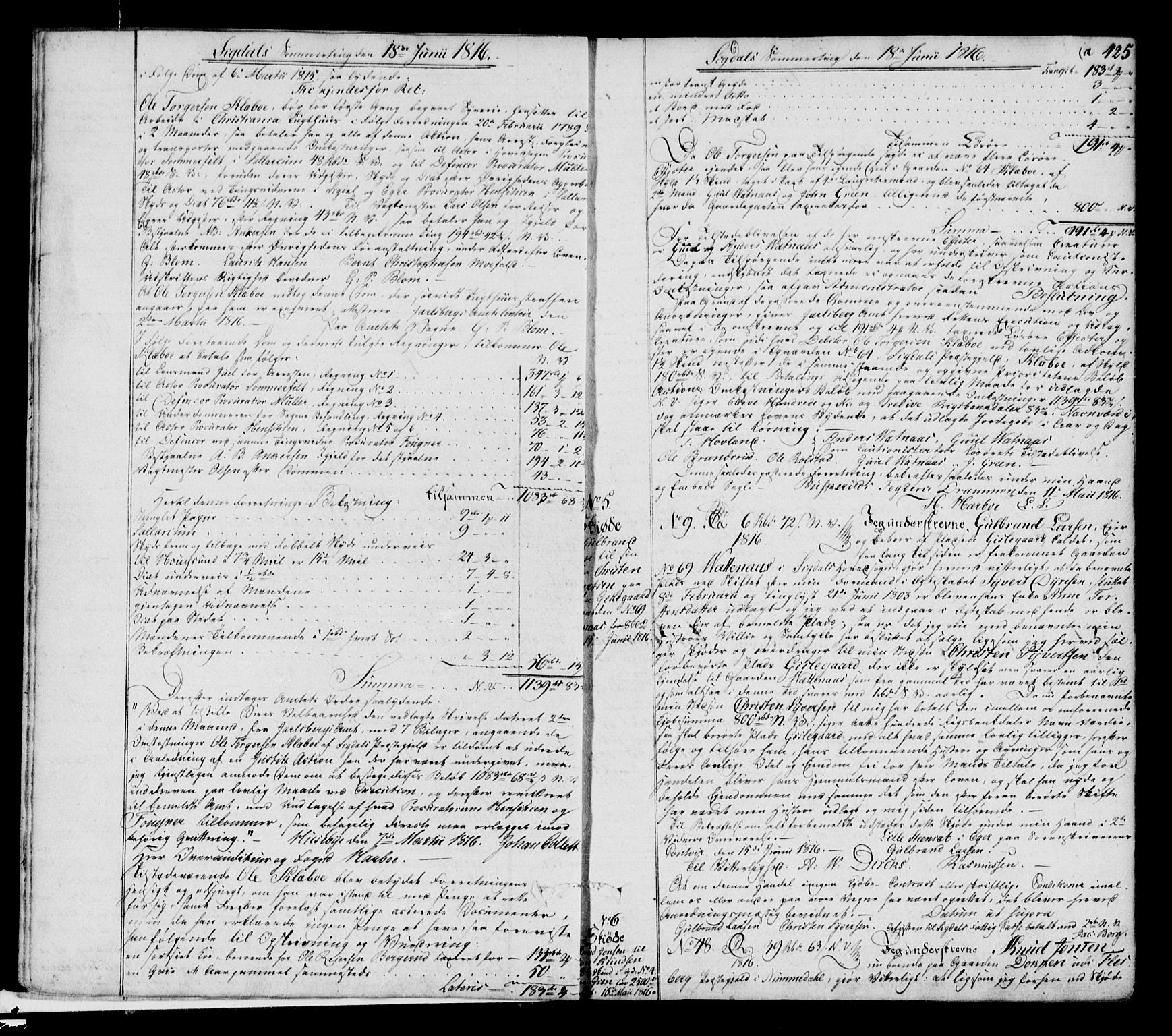 Eiker, Modum og Sigdal sorenskriveri, SAKO/A-123/G/Ga/Gaa/L0007b: Mortgage book no. I 7b, 1816-1824, p. 425