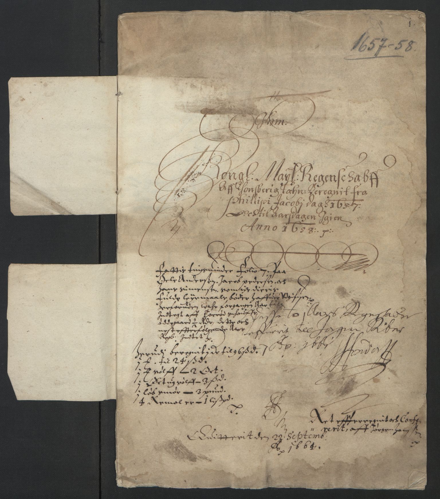 Rentekammeret inntil 1814, Reviderte regnskaper, Lensregnskaper, RA/EA-5023/R/Rb/Rbo/L0033: Tønsberg len, 1655-1658