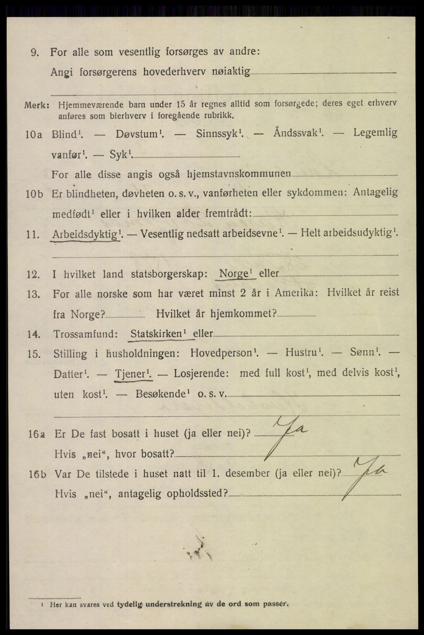 SAK, 1920 census for Landvik, 1920, p. 3323