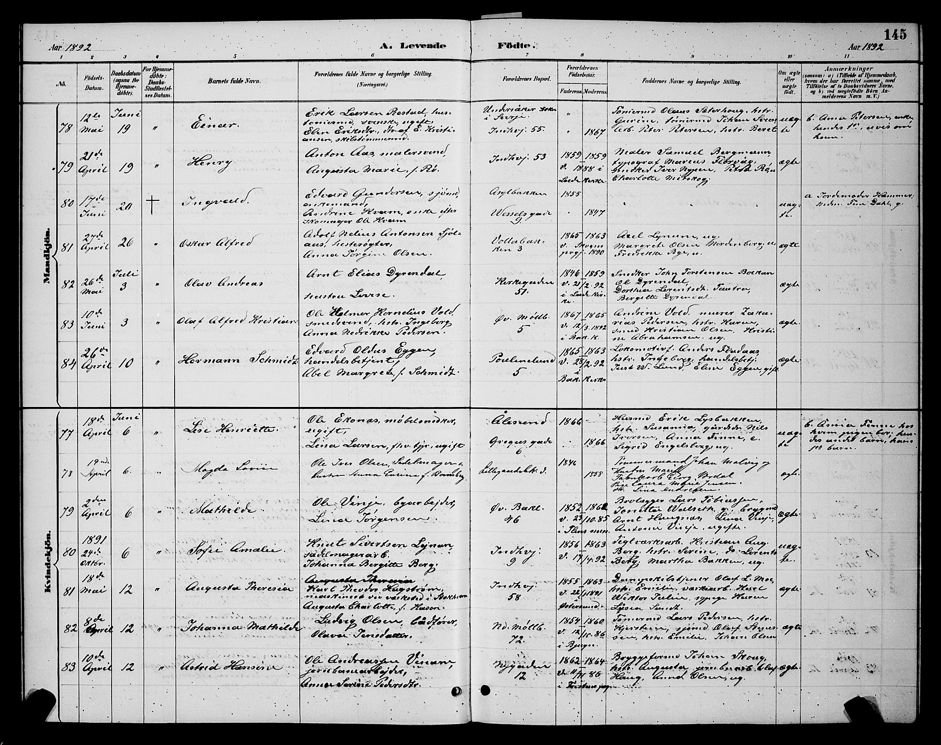 Ministerialprotokoller, klokkerbøker og fødselsregistre - Sør-Trøndelag, AV/SAT-A-1456/604/L0222: Parish register (copy) no. 604C05, 1886-1895, p. 145