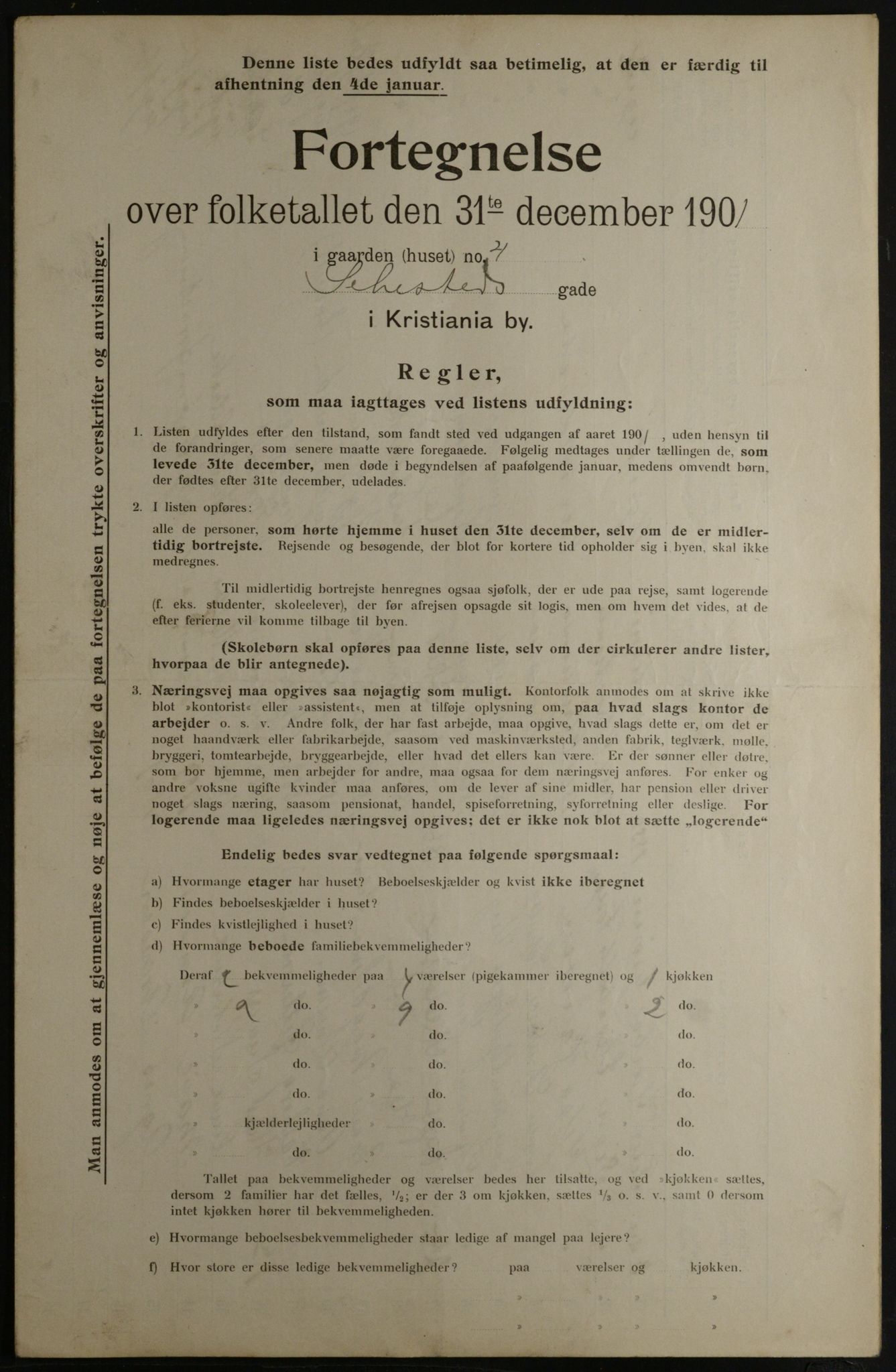 OBA, Municipal Census 1901 for Kristiania, 1901, p. 14449