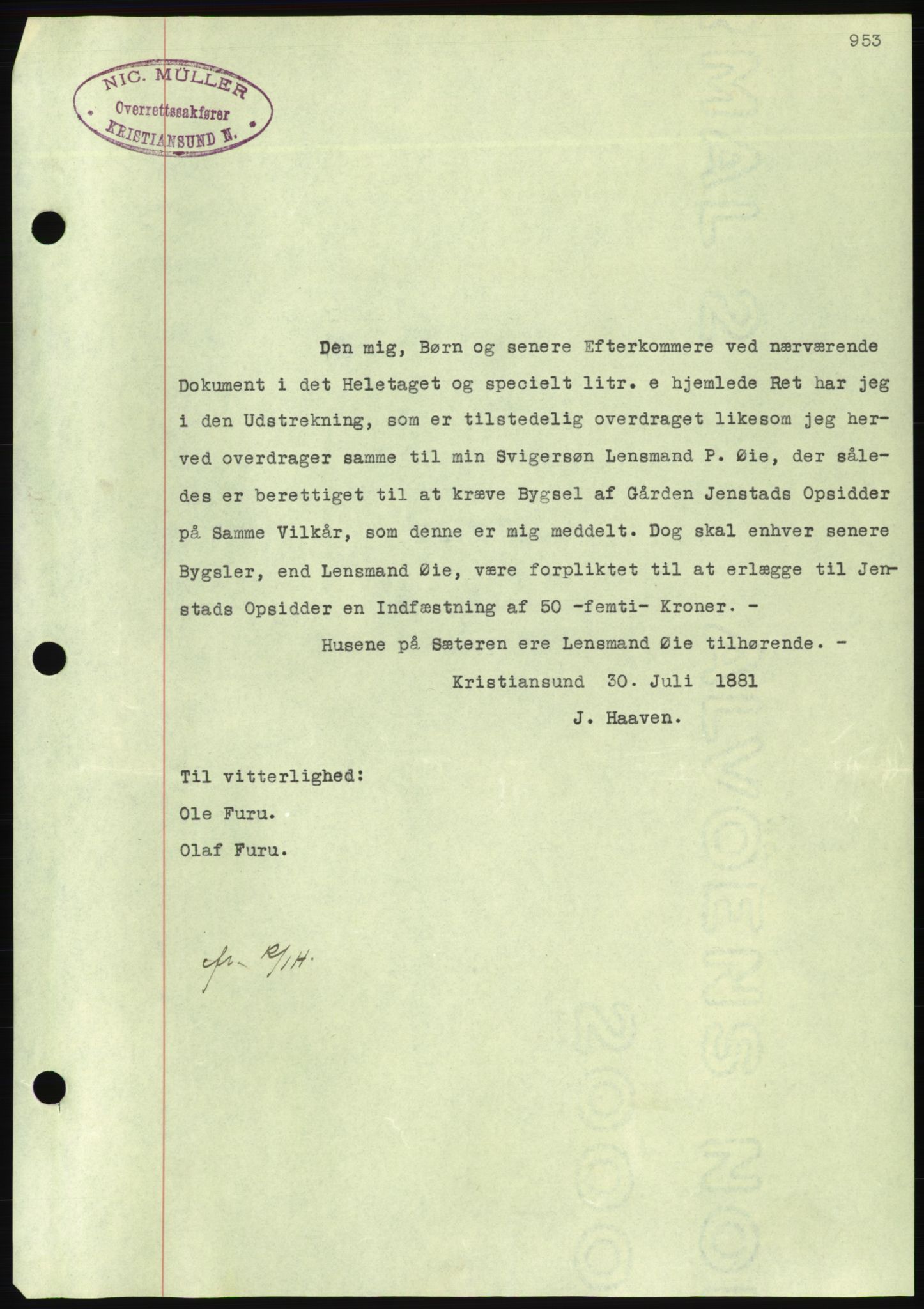 Nordmøre sorenskriveri, AV/SAT-A-4132/1/2/2Ca/L0092: Mortgage book no. B82, 1937-1938, Diary no: : 679/1938