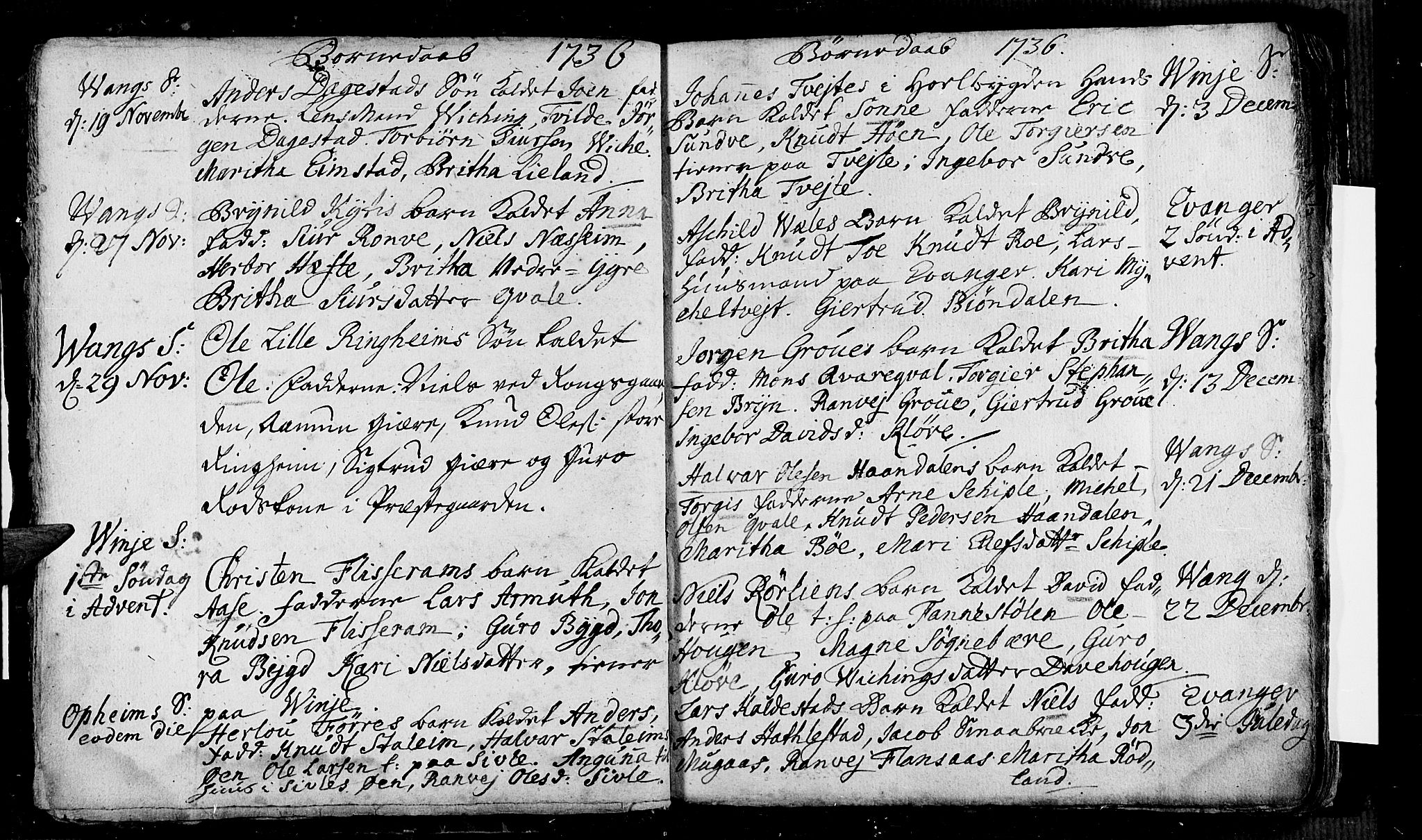 Voss sokneprestembete, AV/SAB-A-79001/H/Haa: Parish register (official) no. A 5, 1736-1743, p. 21