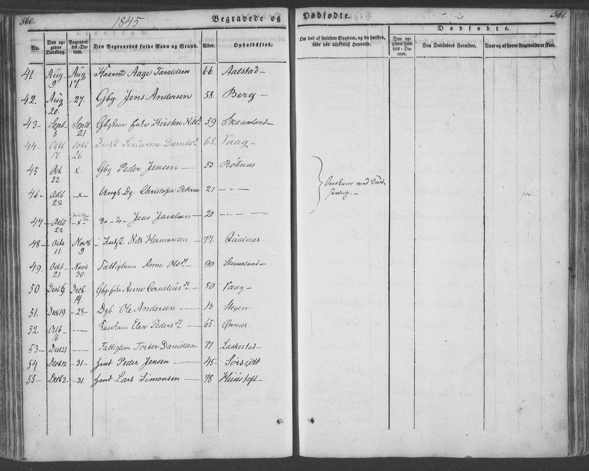 Ministerialprotokoller, klokkerbøker og fødselsregistre - Nordland, AV/SAT-A-1459/855/L0799: Parish register (official) no. 855A07, 1834-1852, p. 560-561