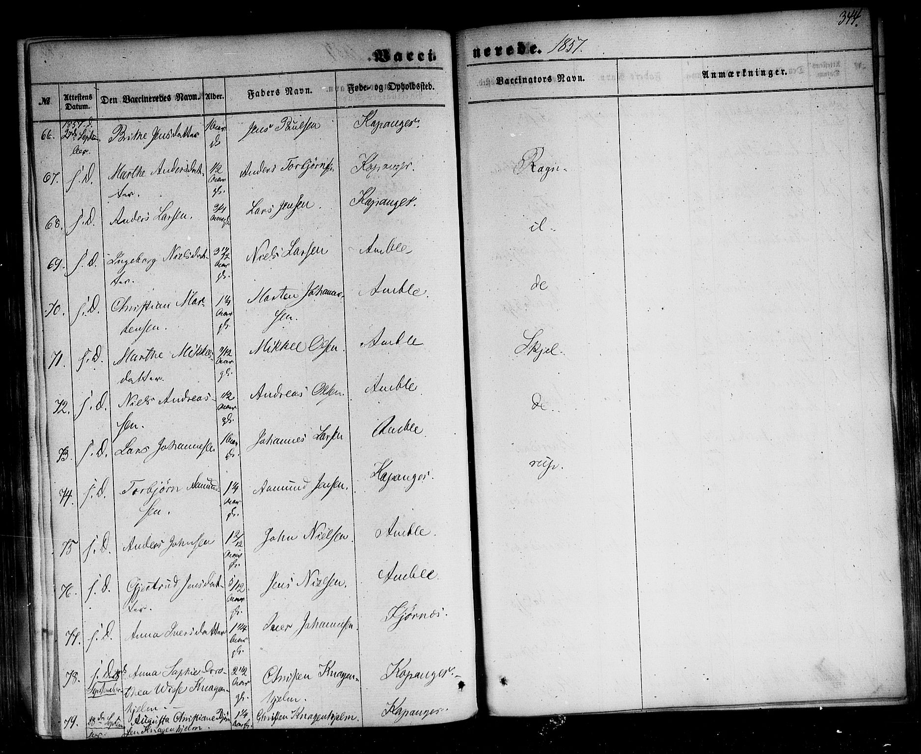 Sogndal sokneprestembete, AV/SAB-A-81301/H/Haa/Haaa/L0013: Parish register (official) no. A 13, 1859-1877, p. 344