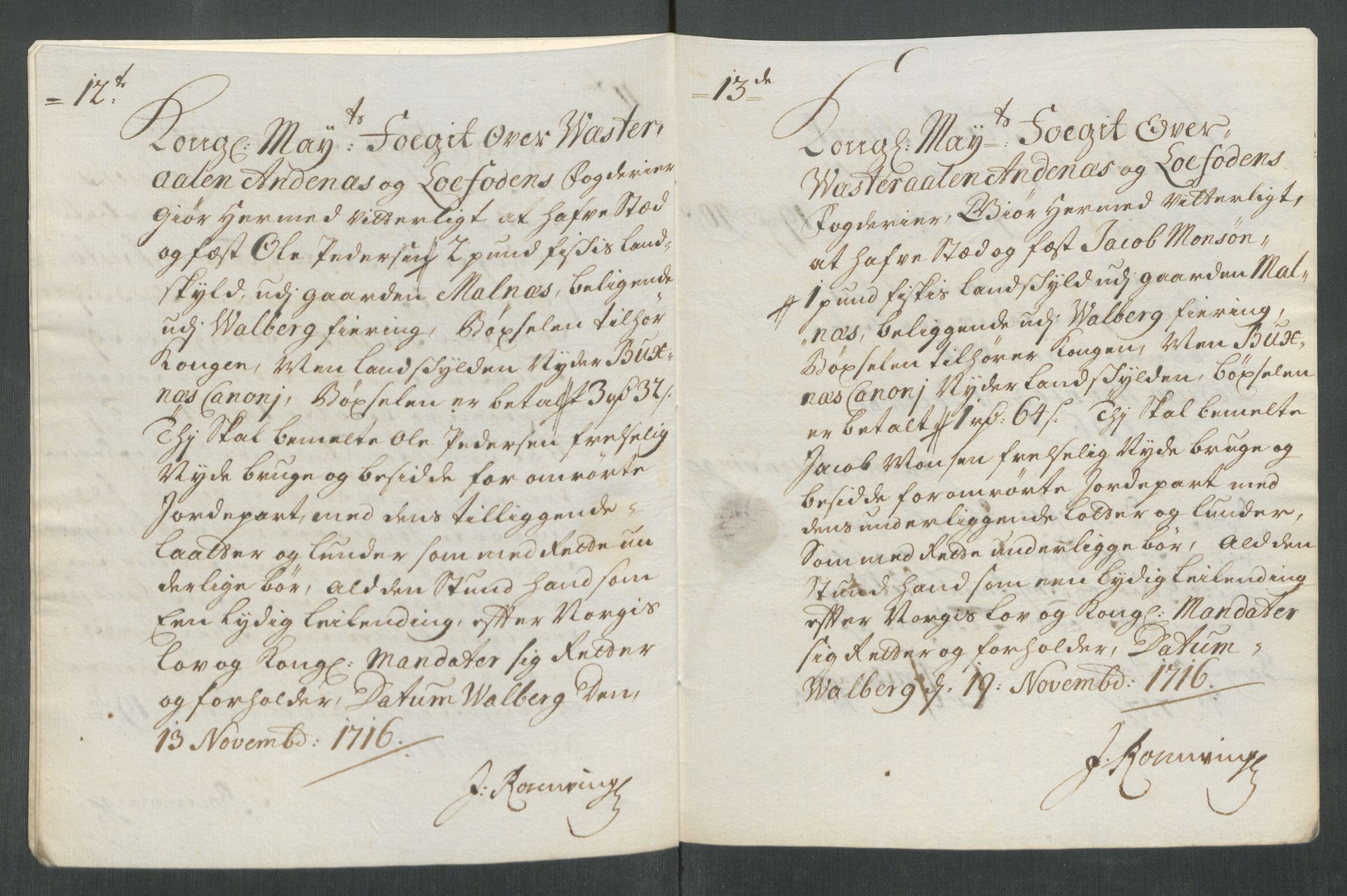 Rentekammeret inntil 1814, Reviderte regnskaper, Fogderegnskap, AV/RA-EA-4092/R67/L4682: Fogderegnskap Vesterålen, Andenes og Lofoten, 1716, p. 199