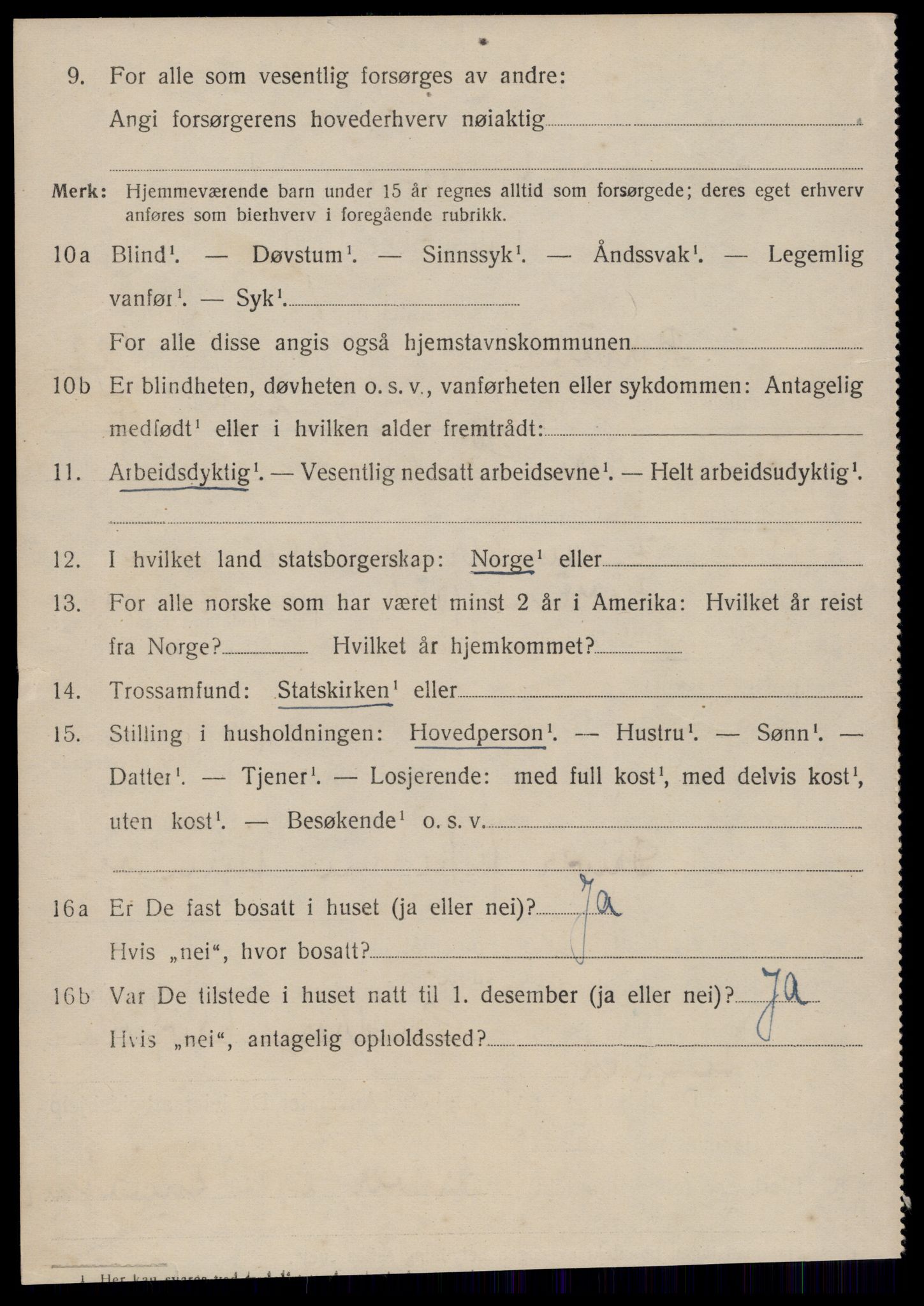 SAT, 1920 census for Borgund, 1920, p. 15057