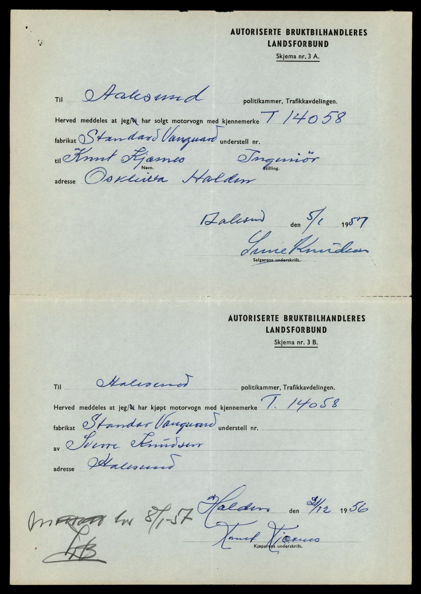 Møre og Romsdal vegkontor - Ålesund trafikkstasjon, SAT/A-4099/F/Fe/L0042: Registreringskort for kjøretøy T 13906 - T 14079, 1927-1998, p. 2701