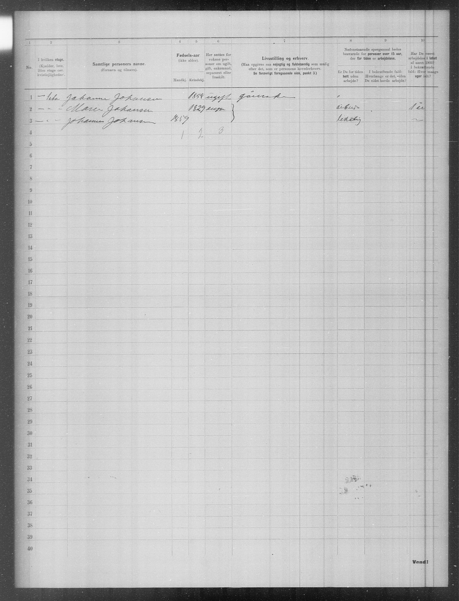 OBA, Municipal Census 1903 for Kristiania, 1903, p. 5101