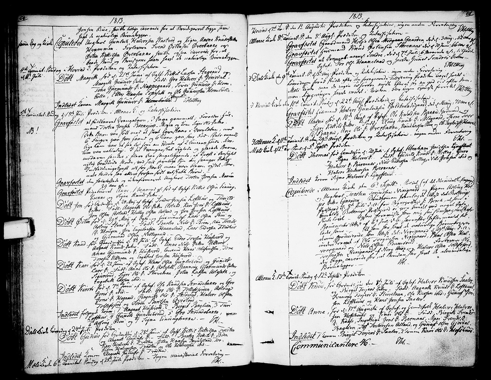 Tinn kirkebøker, SAKO/A-308/F/Fa/L0003: Parish register (official) no. I 3, 1810-1814, p. 64-65