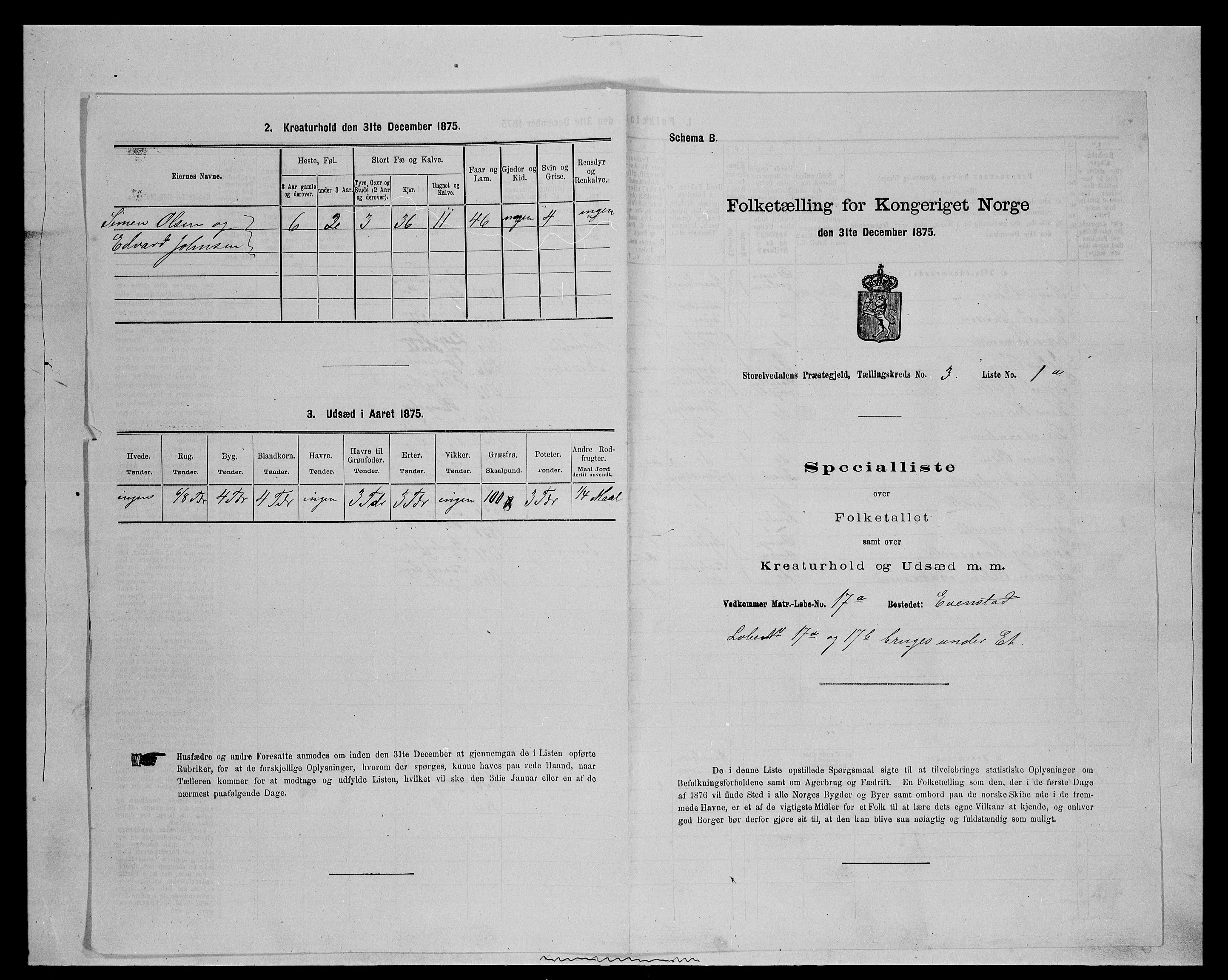 SAH, 1875 census for 0430P Stor-Elvdal, 1875, p. 226