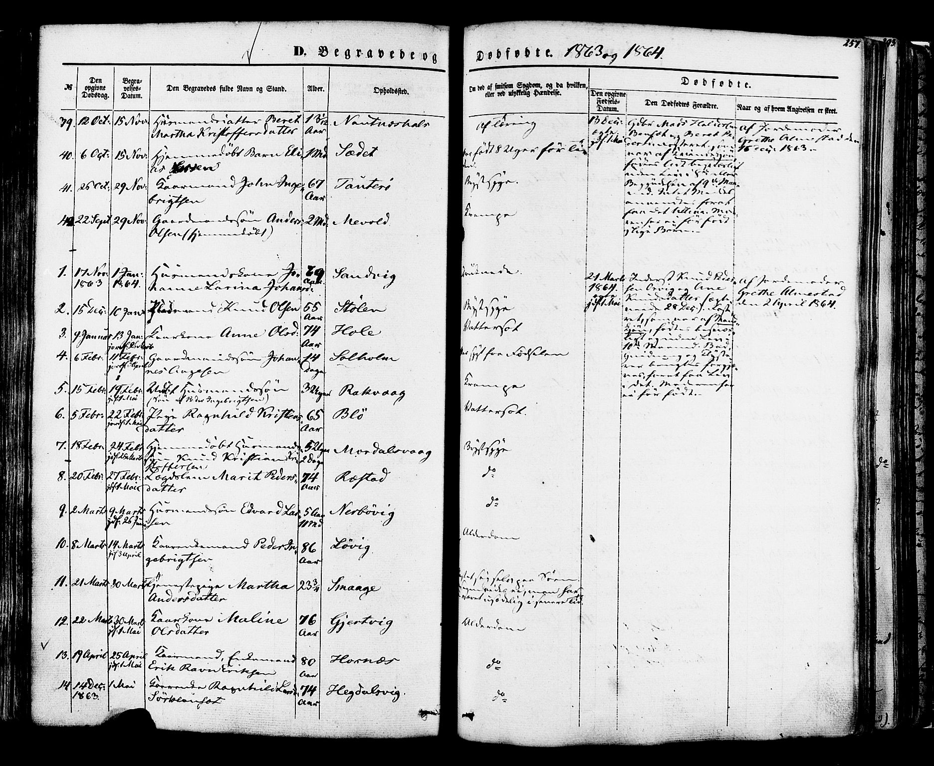 Ministerialprotokoller, klokkerbøker og fødselsregistre - Møre og Romsdal, AV/SAT-A-1454/560/L0719: Parish register (official) no. 560A03, 1845-1872, p. 257