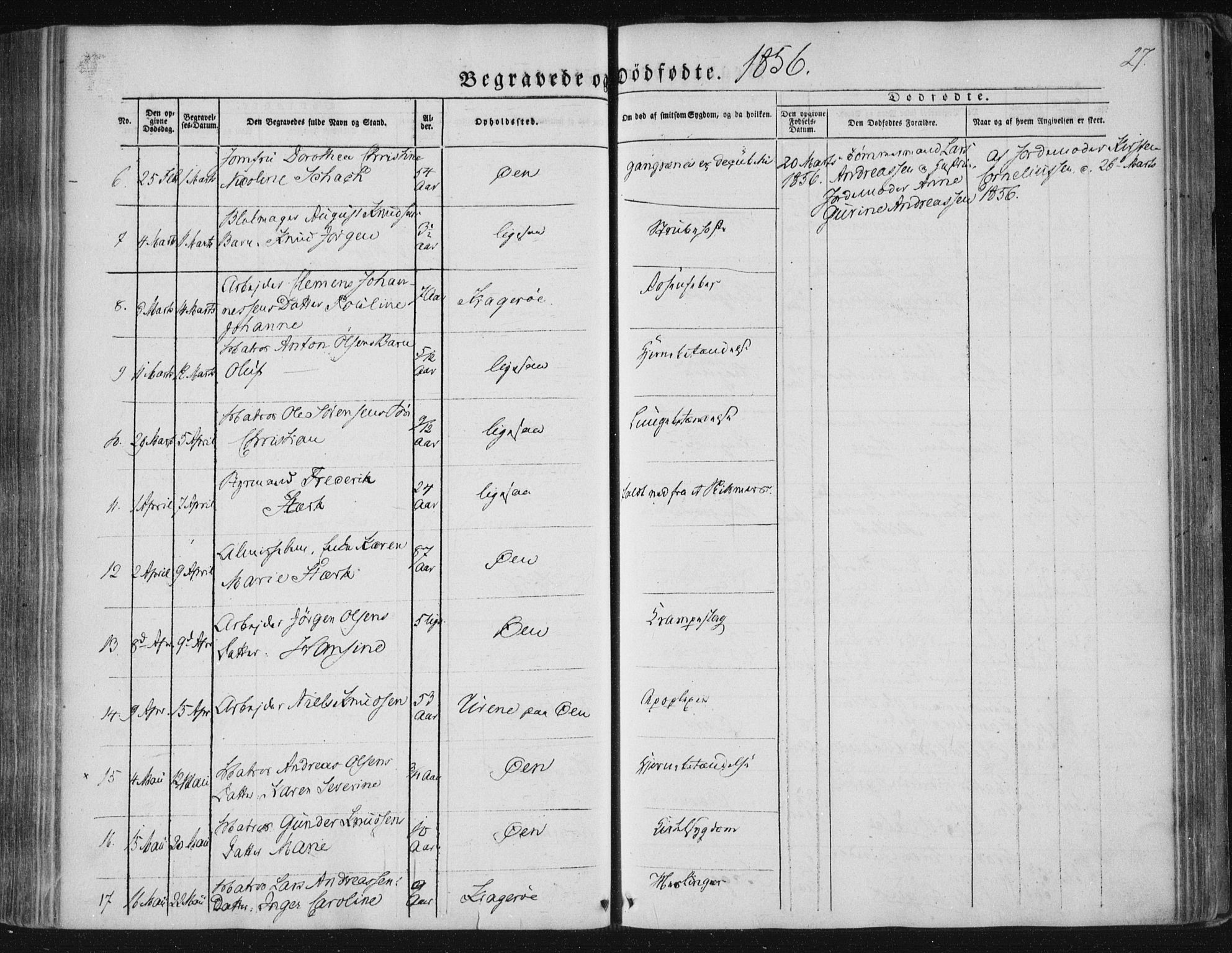 Kragerø kirkebøker, SAKO/A-278/F/Fa/L0006: Parish register (official) no. 6, 1847-1861, p. 27