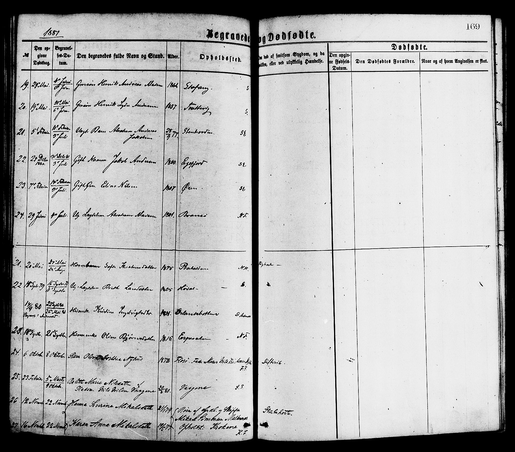 Kinn sokneprestembete, SAB/A-80801/H/Haa/Haaa/L0013: Parish register (official) no. A 13, 1870-1885, p. 169