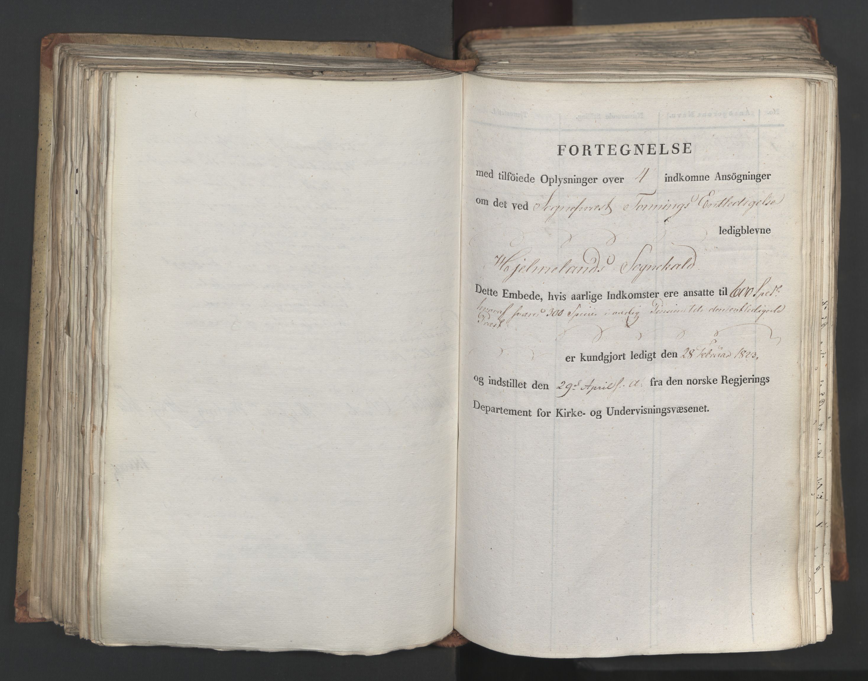 Statsrådsavdelingen i Stockholm, RA/S-1003/D/Da/L0034: Regjeringsinnstillinger nr. 275-540, 1823, p. 257