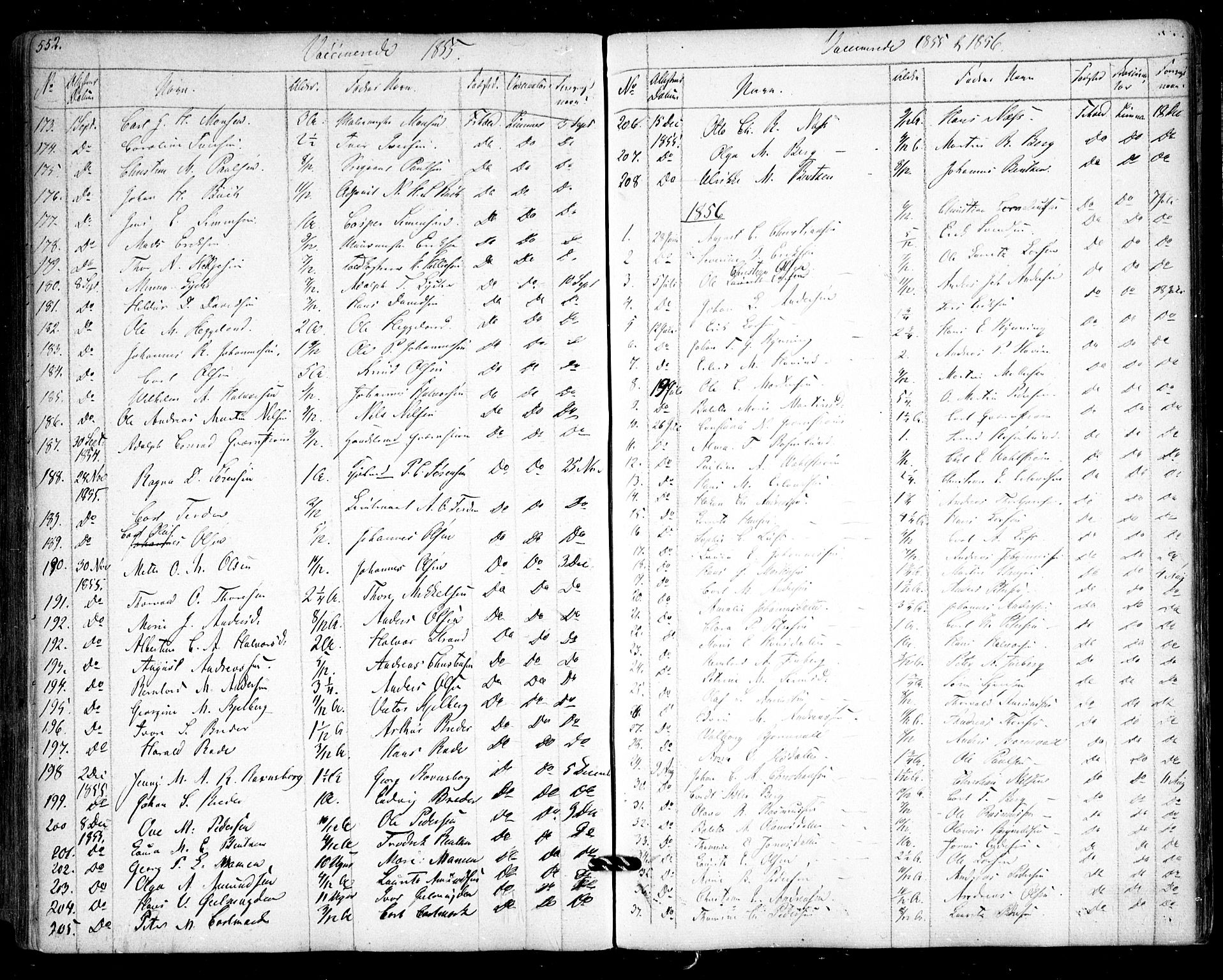 Halden prestekontor Kirkebøker, AV/SAO-A-10909/F/Fa/L0006: Parish register (official) no. I 6, 1845-1856, p. 552