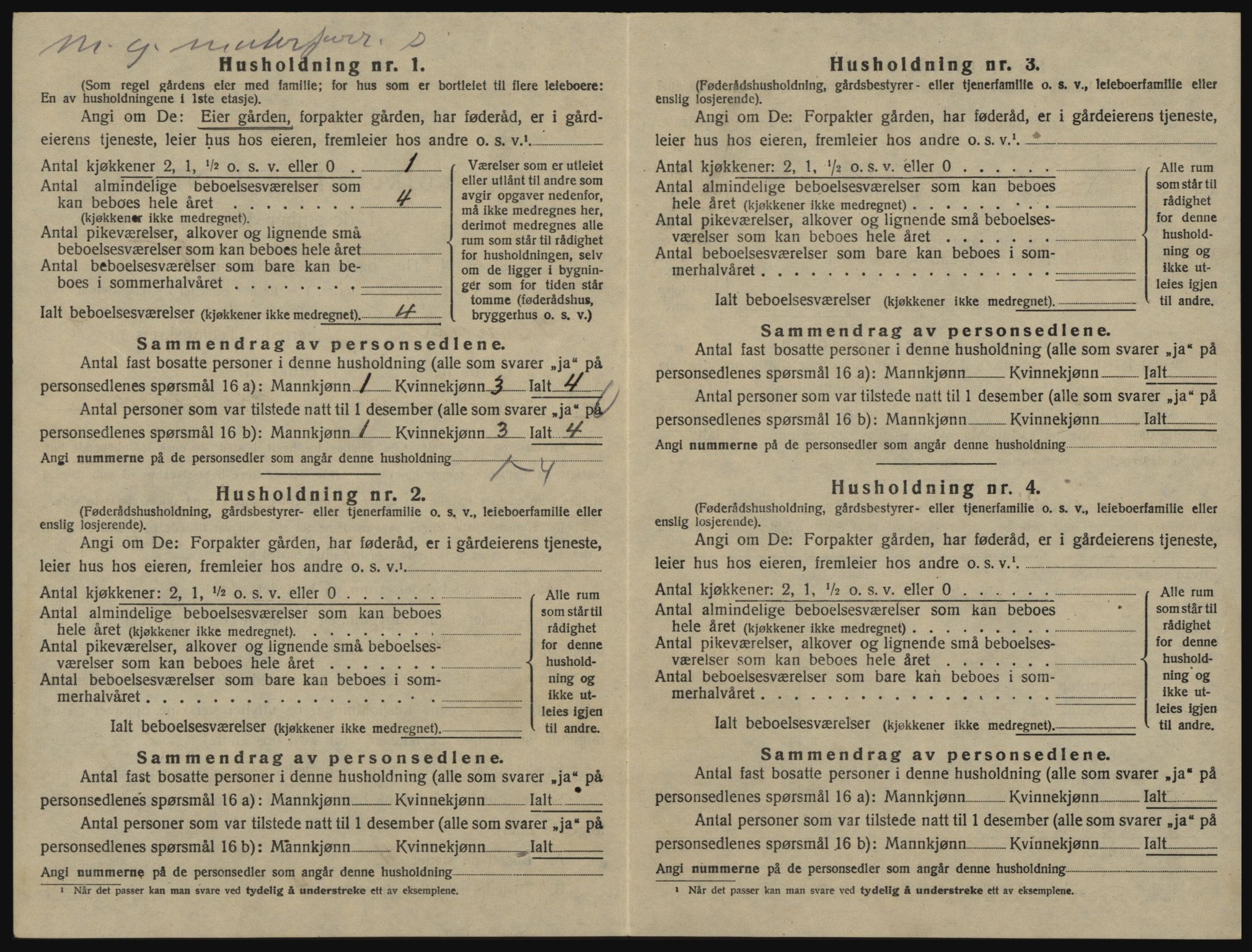 SAO, 1920 census for Glemmen, 1920, p. 1568