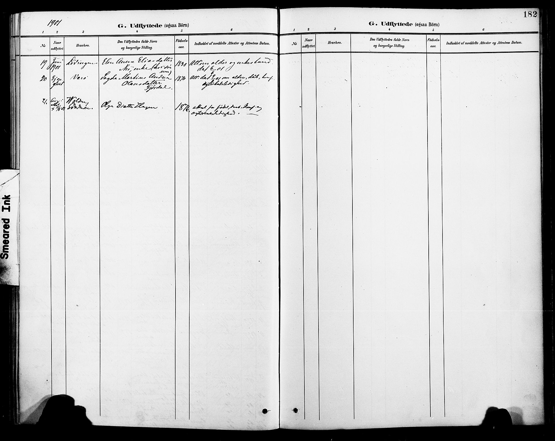 Ministerialprotokoller, klokkerbøker og fødselsregistre - Nordland, SAT/A-1459/885/L1205: Parish register (official) no. 885A06, 1892-1905, p. 182