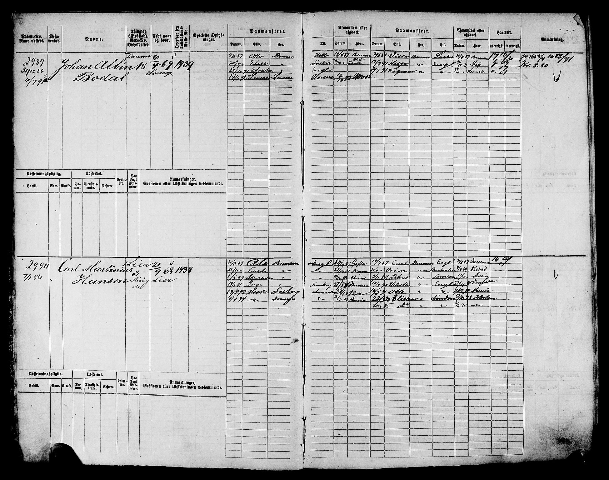 Drammen innrulleringsdistrikt, AV/SAKO-A-781/F/Fc/L0004: Hovedrulle, 1885, p. 9