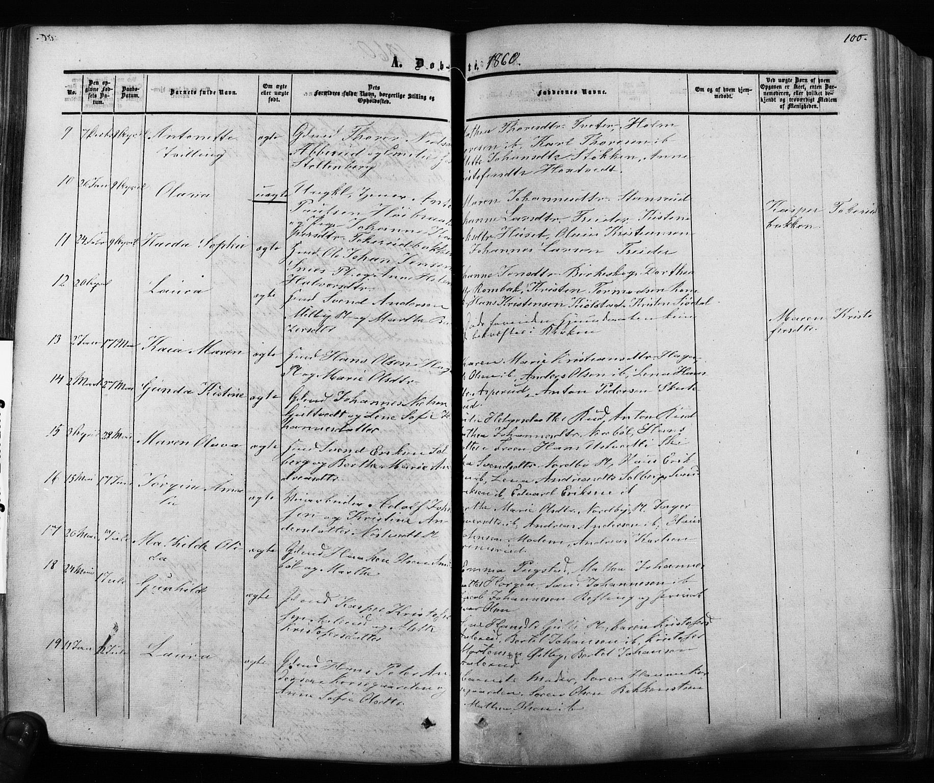 Ås prestekontor Kirkebøker, AV/SAO-A-10894/F/Fa/L0007: Parish register (official) no. I 7, 1854-1870, p. 100