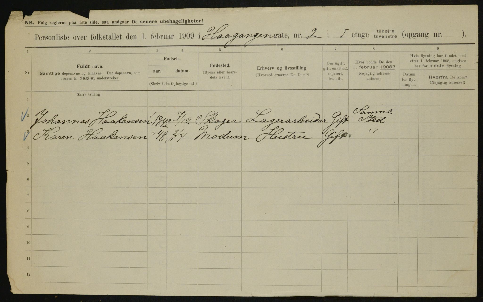 OBA, Municipal Census 1909 for Kristiania, 1909, p. 38791