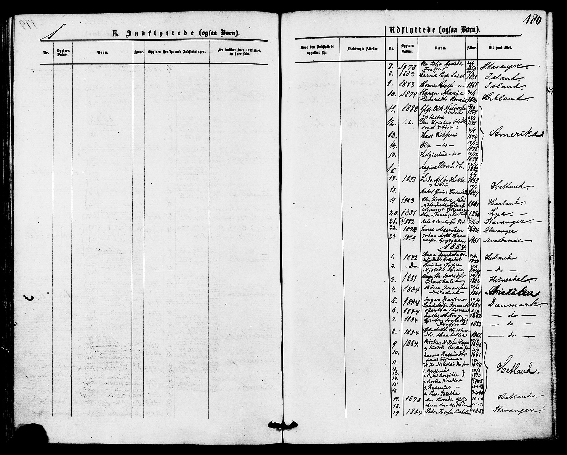 Høgsfjord sokneprestkontor, SAST/A-101624/H/Ha/Haa/L0004: Parish register (official) no. A 4, 1876-1884, p. 180