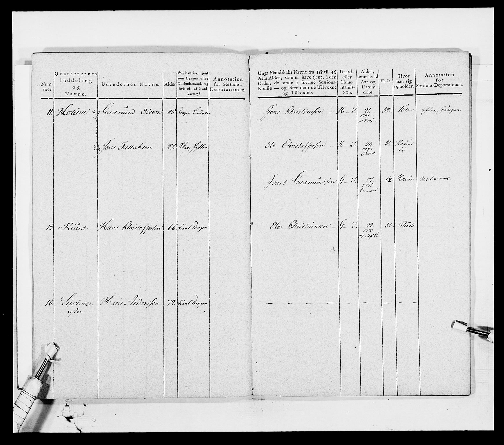 Generalitets- og kommissariatskollegiet, Det kongelige norske kommissariatskollegium, AV/RA-EA-5420/E/Eh/L0003: 1. Sønnafjelske dragonregiment, 1767-1812, p. 657