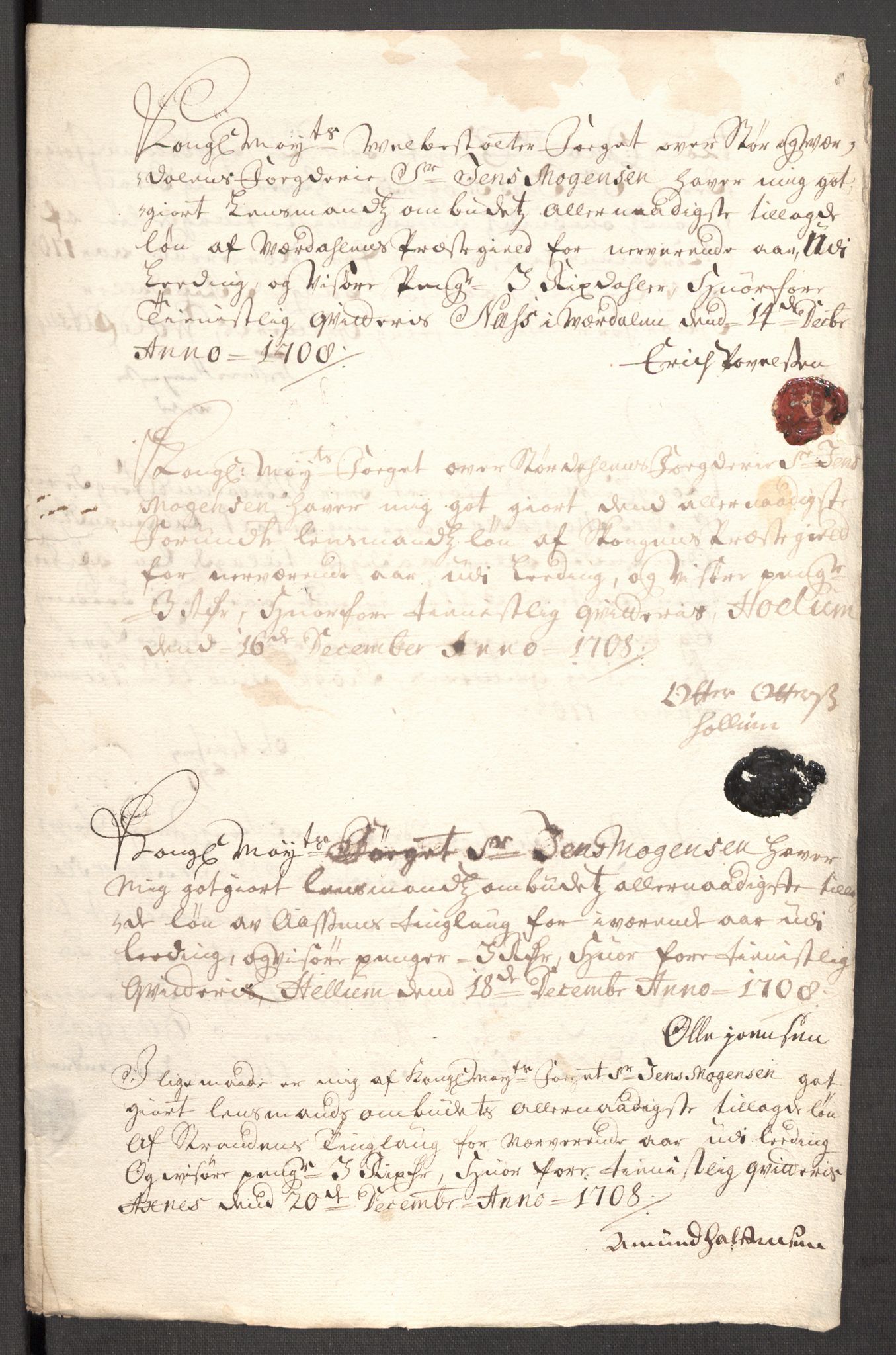Rentekammeret inntil 1814, Reviderte regnskaper, Fogderegnskap, RA/EA-4092/R62/L4198: Fogderegnskap Stjørdal og Verdal, 1708, p. 247