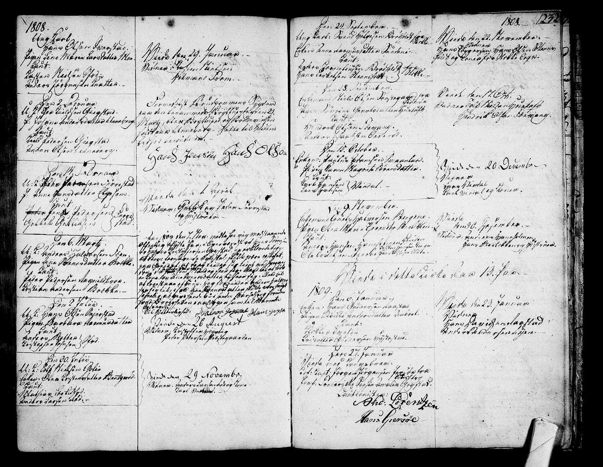 Sandar kirkebøker, SAKO/A-243/F/Fa/L0003: Parish register (official) no. 3, 1789-1814, p. 232