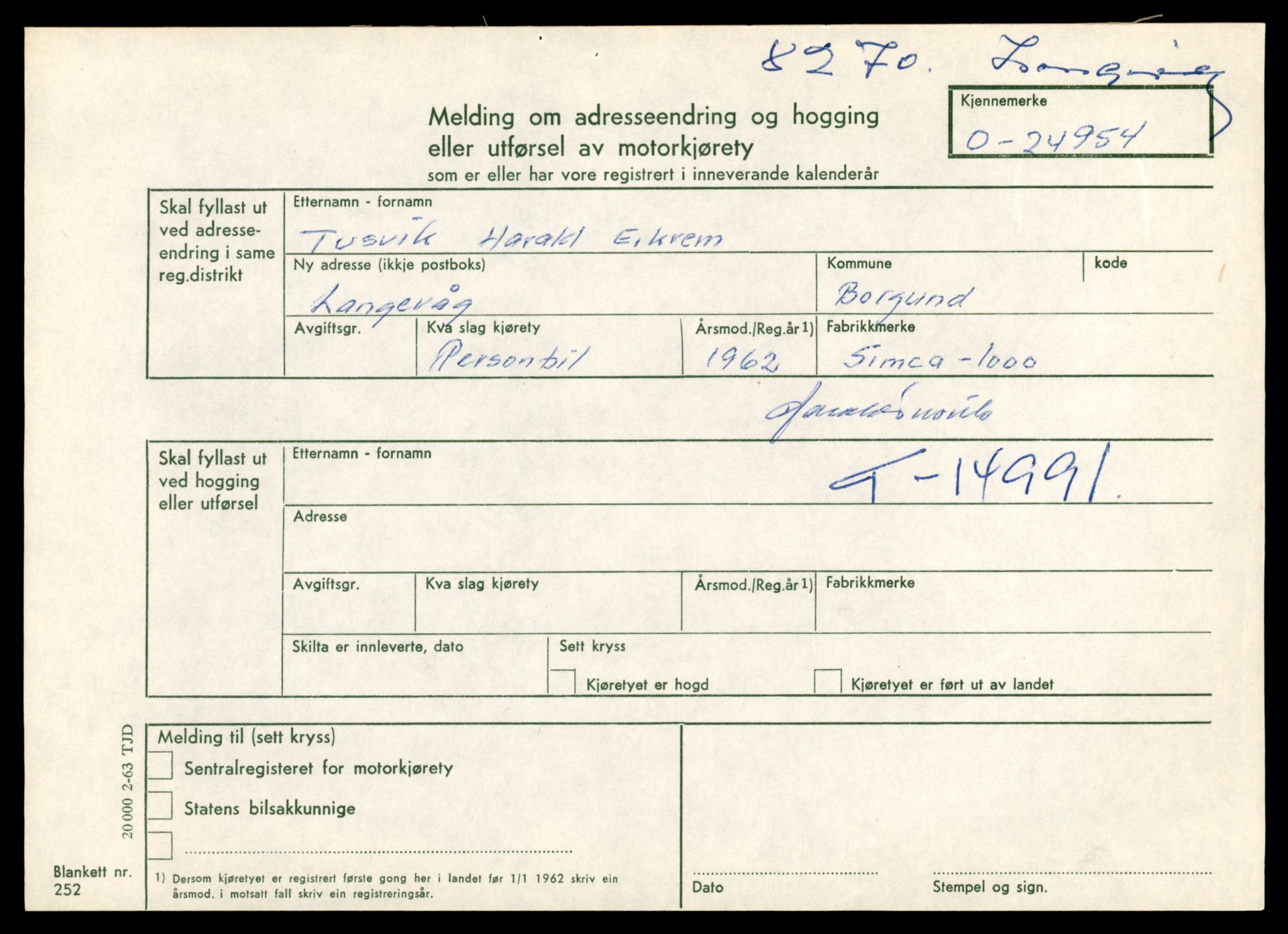 Møre og Romsdal vegkontor - Ålesund trafikkstasjon, AV/SAT-A-4099/F/Fe/L0049: Registreringskort for kjøretøy T 14864 - T 18613, 1927-1998, p. 3065