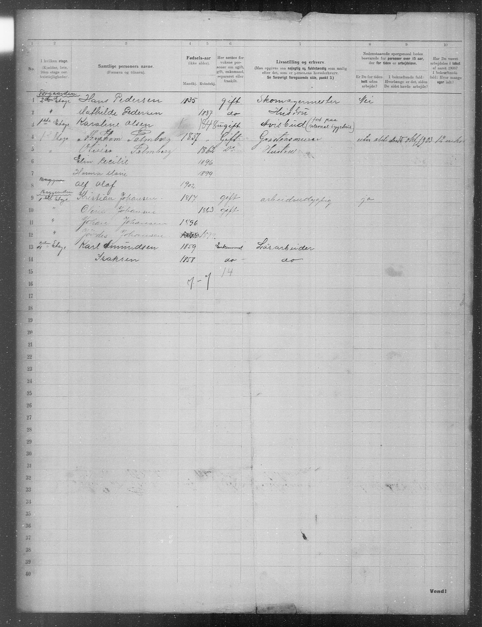 OBA, Municipal Census 1903 for Kristiania, 1903, p. 23578