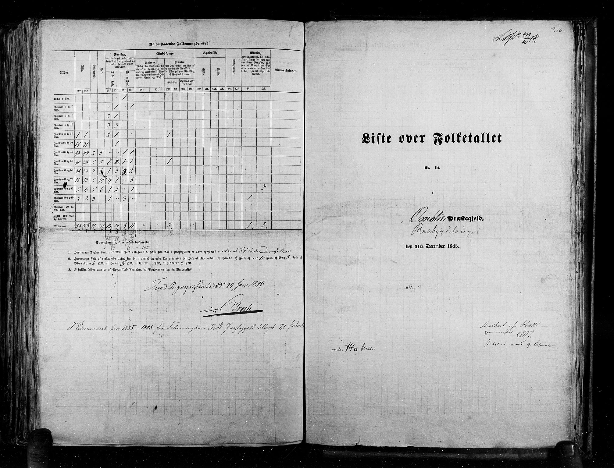 RA, Census 1845, vol. 5: Bratsberg amt og Nedenes og Råbyggelaget amt, 1845, p. 356