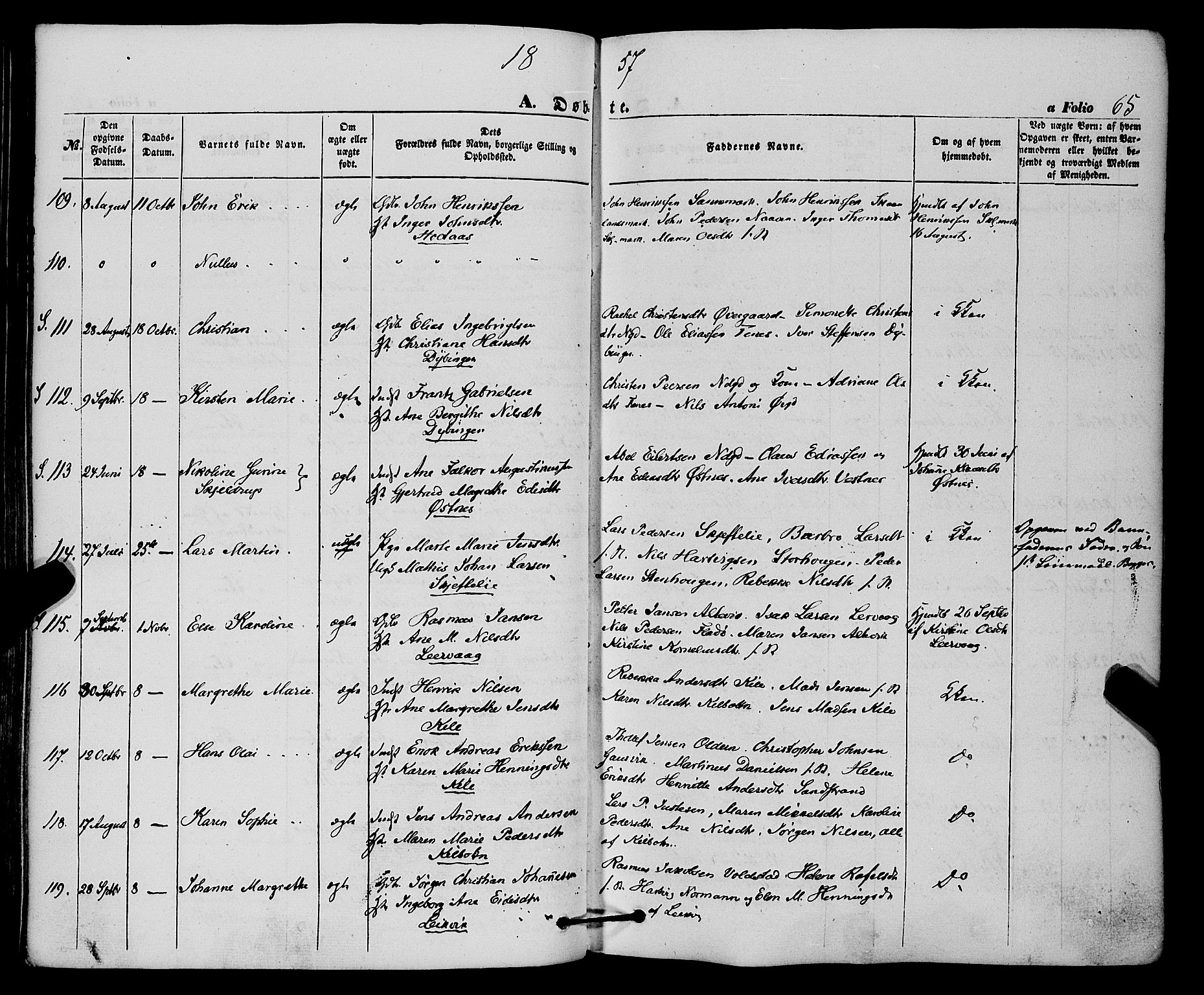 Trondenes sokneprestkontor, SATØ/S-1319/H/Ha/L0011kirke: Parish register (official) no. 11, 1853-1862, p. 65