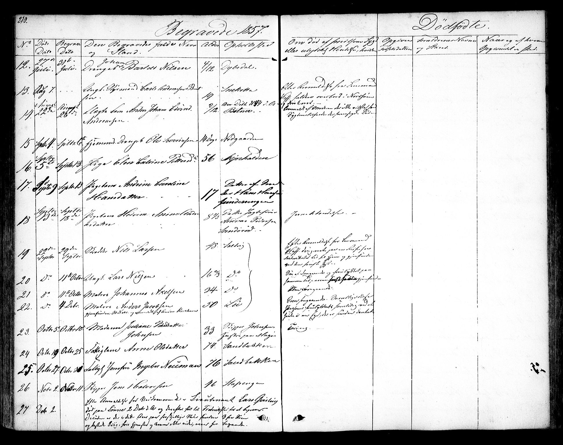 Hvaler prestekontor Kirkebøker, AV/SAO-A-2001/F/Fa/L0006: Parish register (official) no. I 6, 1846-1863, p. 210