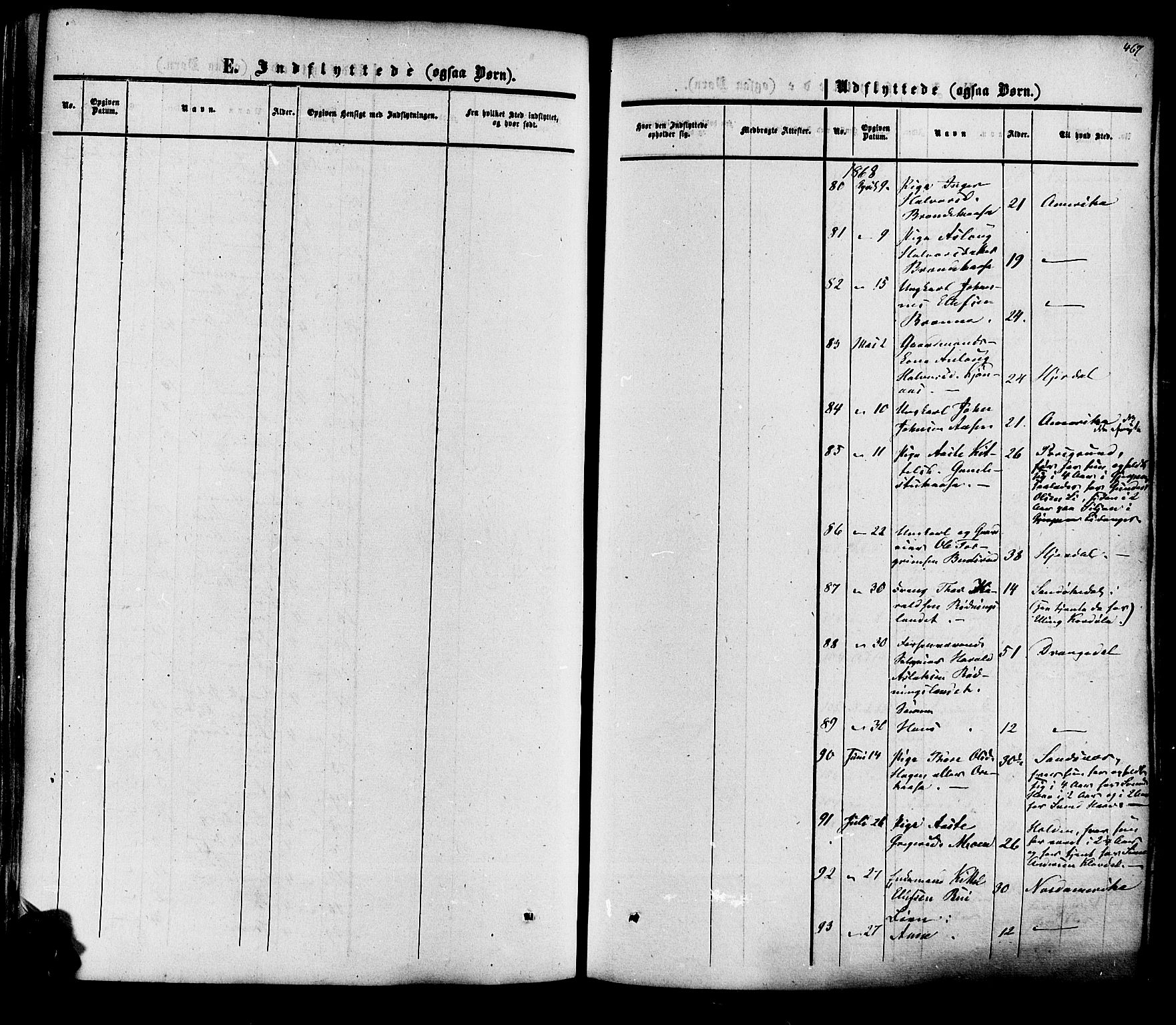 Heddal kirkebøker, SAKO/A-268/F/Fa/L0007: Parish register (official) no. I 7, 1855-1877, p. 467