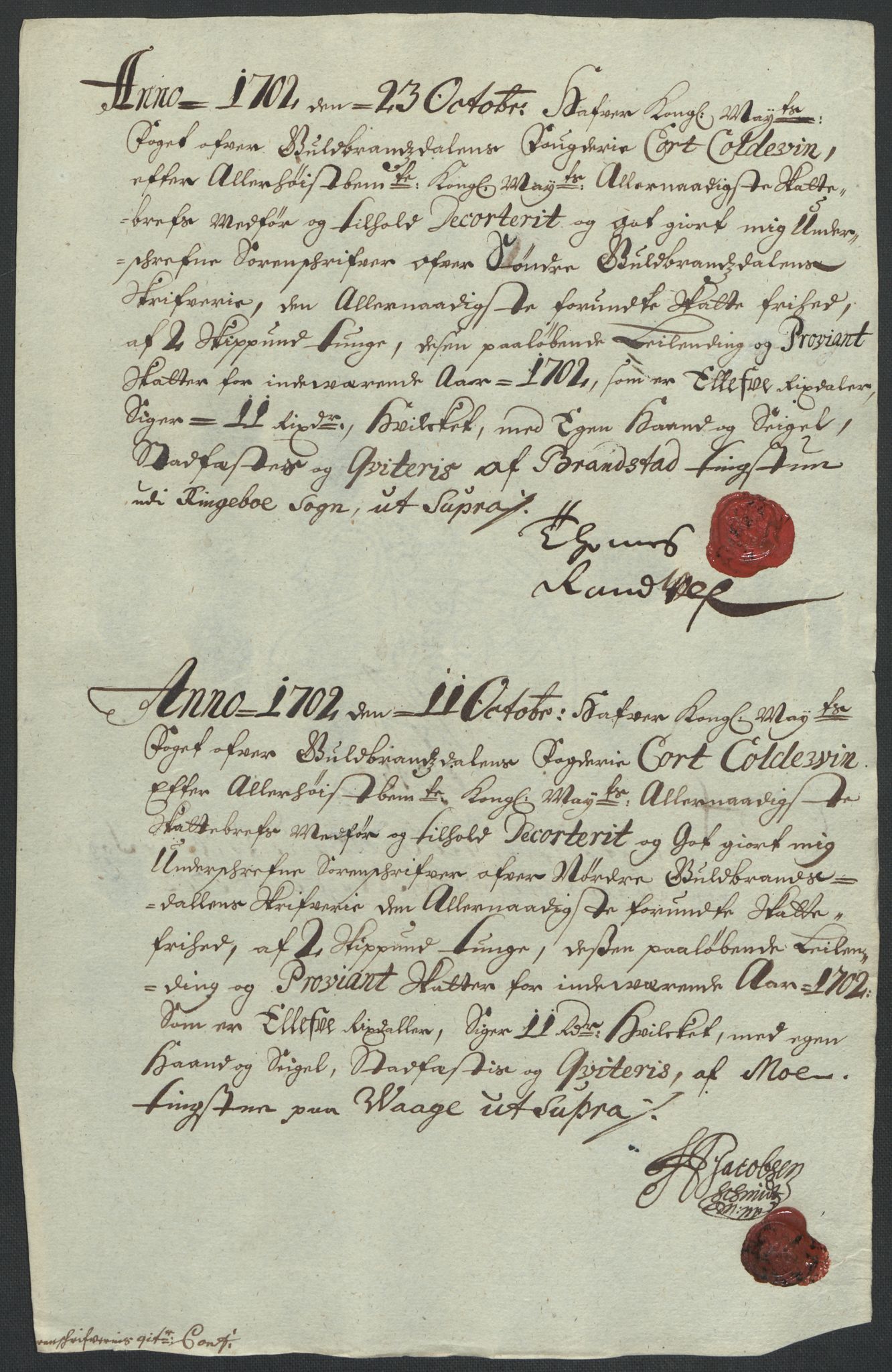 Rentekammeret inntil 1814, Reviderte regnskaper, Fogderegnskap, AV/RA-EA-4092/R17/L1175: Fogderegnskap Gudbrandsdal, 1702, p. 146