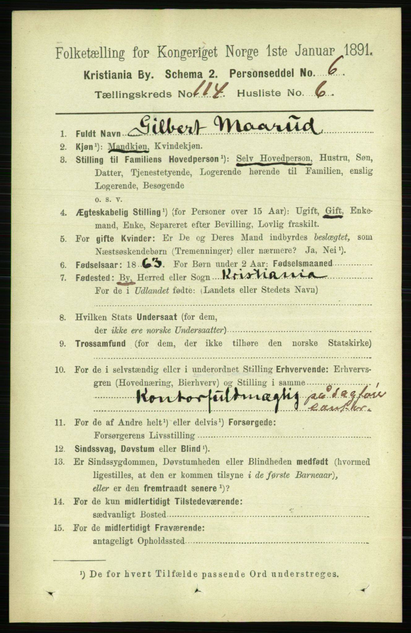 RA, 1891 census for 0301 Kristiania, 1891, p. 60928
