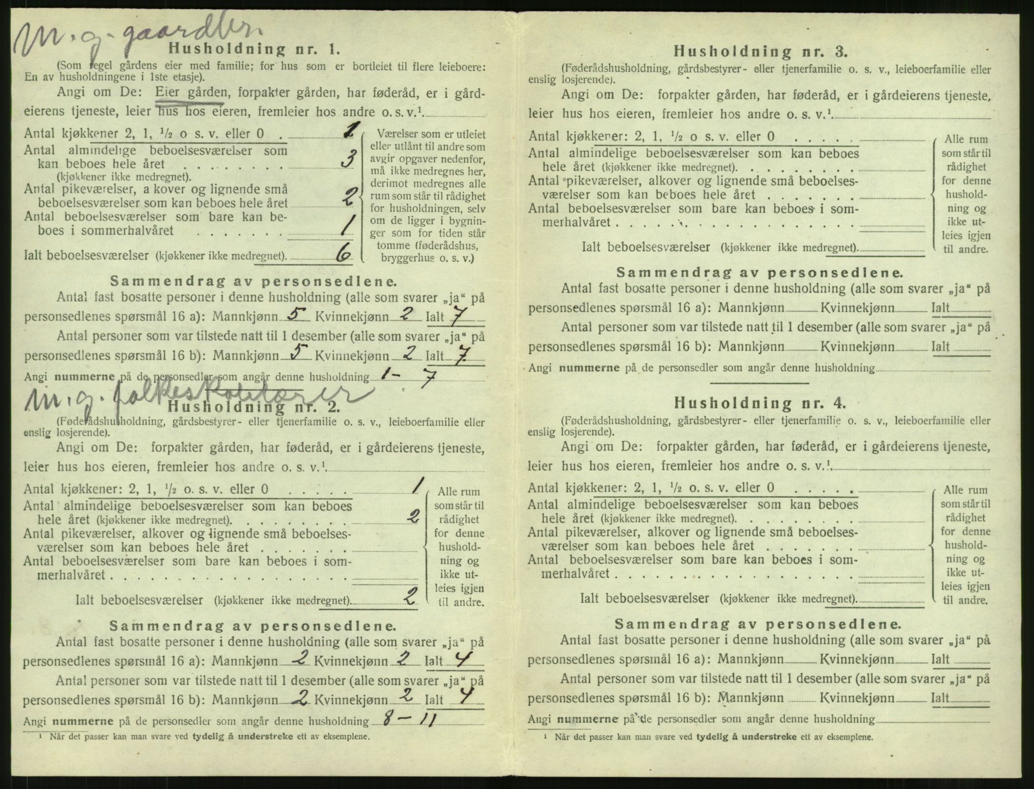 SAT, 1920 census for Vestnes, 1920, p. 586