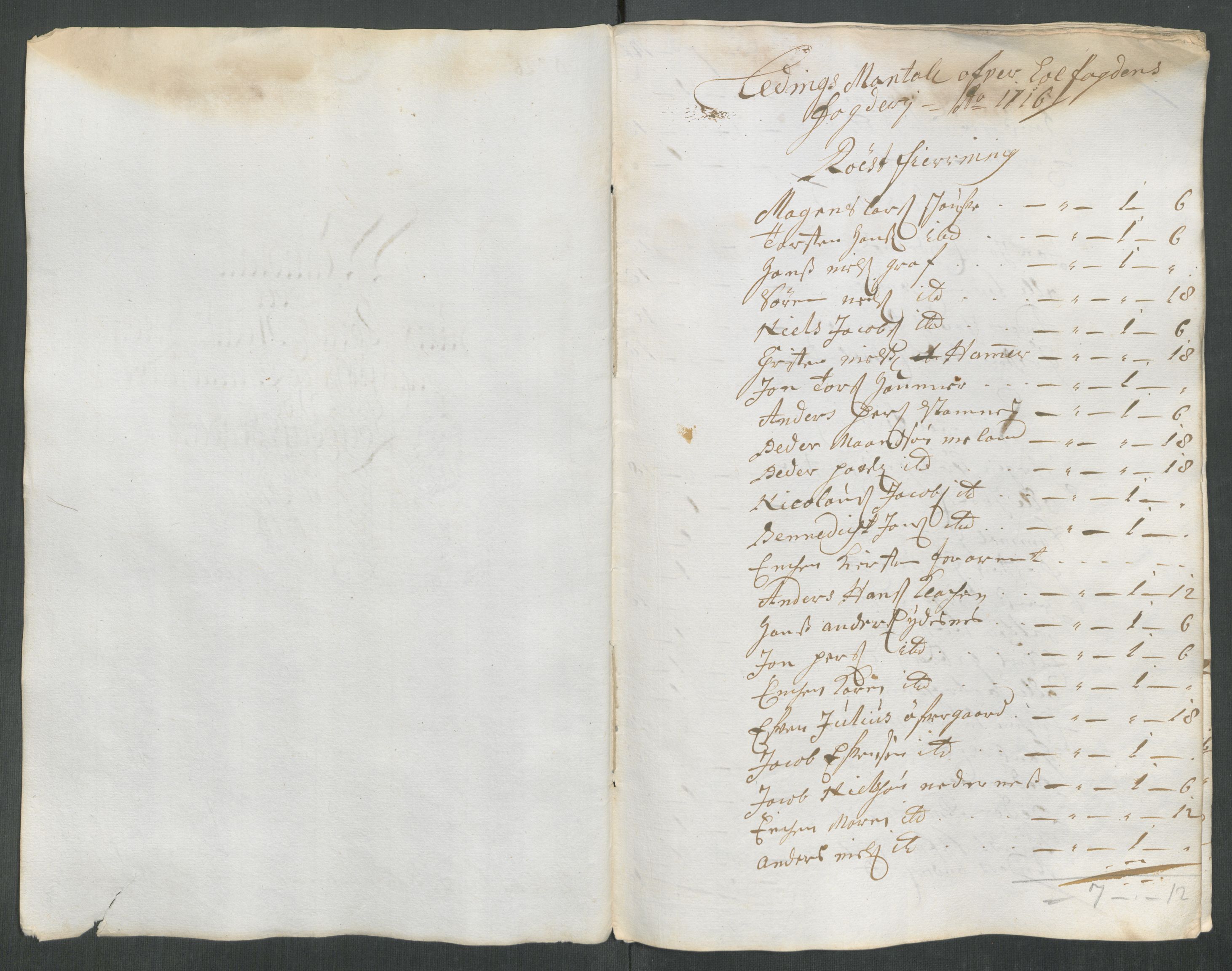 Rentekammeret inntil 1814, Reviderte regnskaper, Fogderegnskap, AV/RA-EA-4092/R67/L4682: Fogderegnskap Vesterålen, Andenes og Lofoten, 1716, p. 181