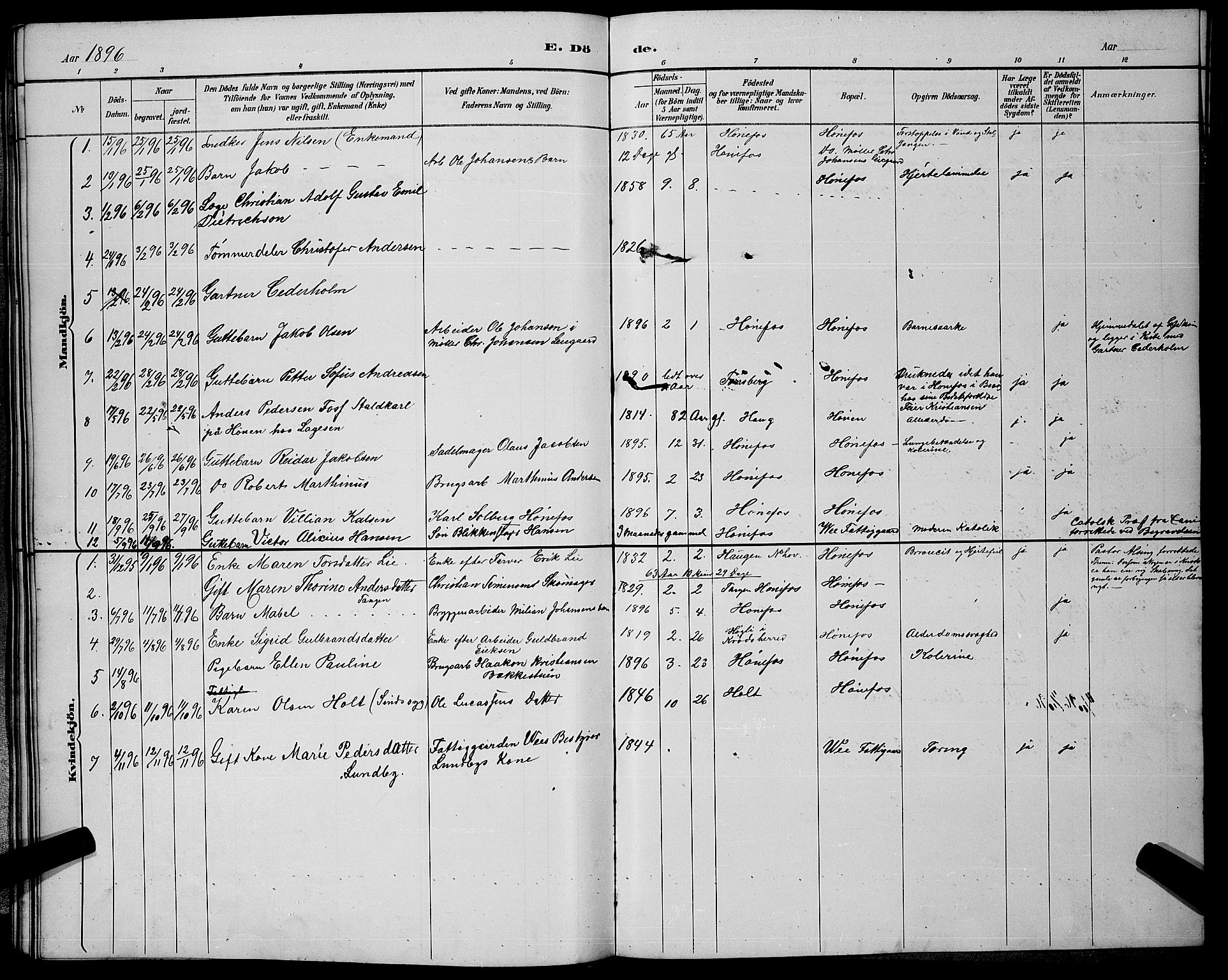 Hønefoss kirkebøker, AV/SAKO-A-609/G/Ga/L0002: Parish register (copy) no. 2, 1888-1904