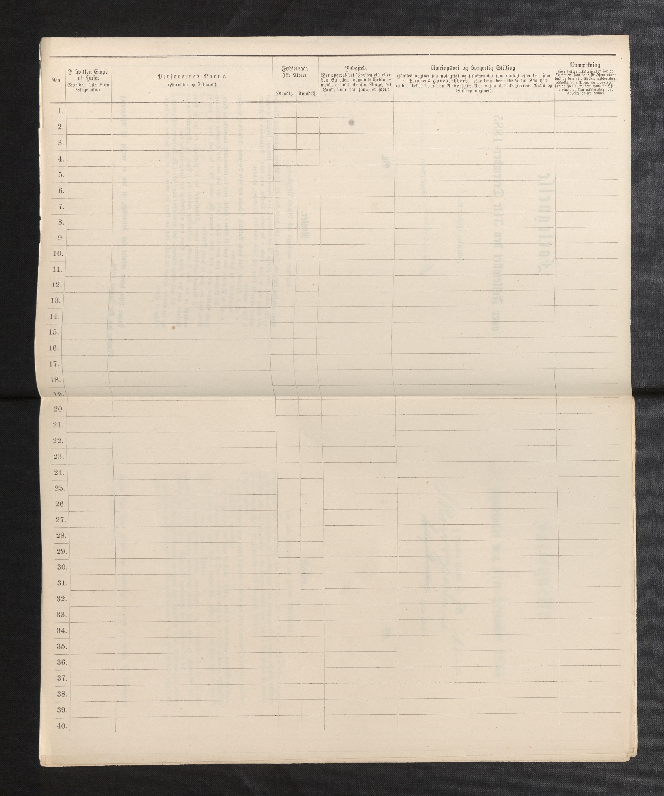 SAB, 1885 census for 1301 Bergen, 1885, p. 5844