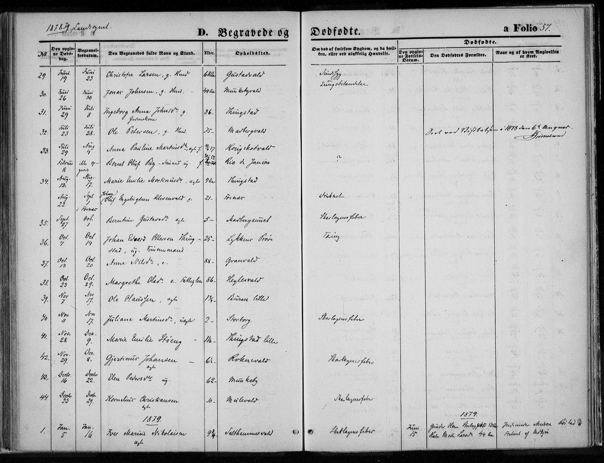 Ministerialprotokoller, klokkerbøker og fødselsregistre - Nord-Trøndelag, SAT/A-1458/720/L0187: Parish register (official) no. 720A04 /2, 1875-1879, p. 57