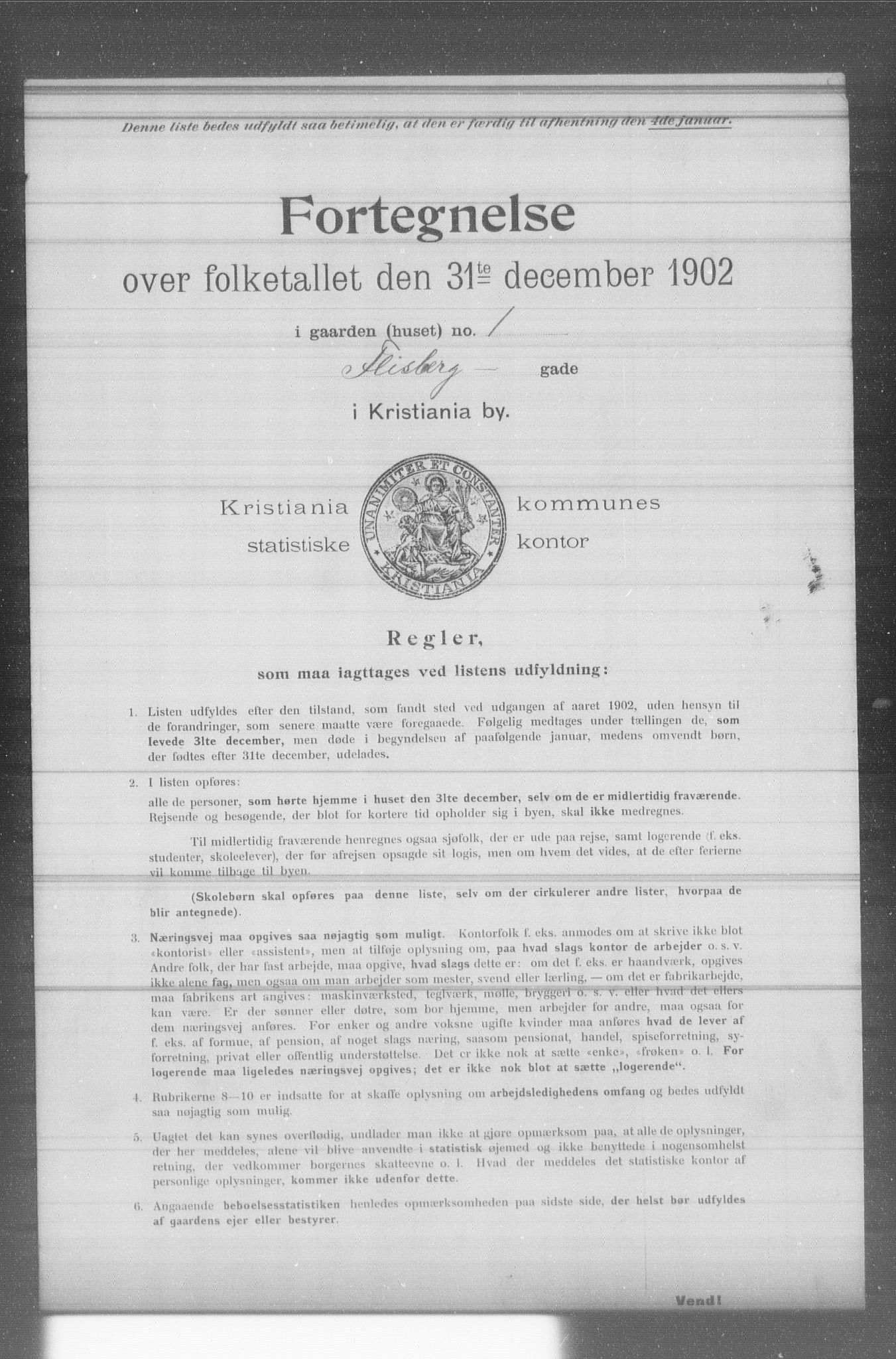 OBA, Municipal Census 1902 for Kristiania, 1902, p. 4813