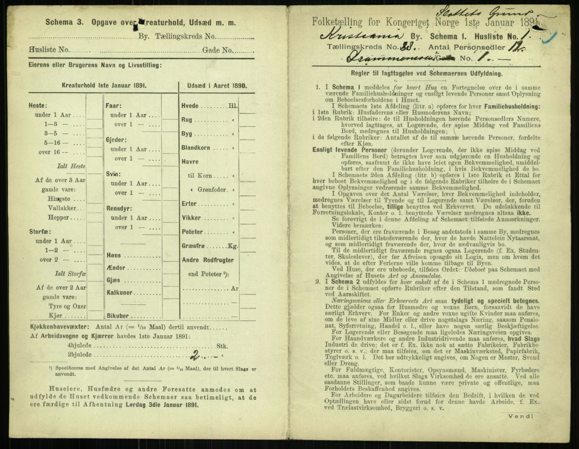 RA, 1891 census for 0301 Kristiania, 1891, p. 43817