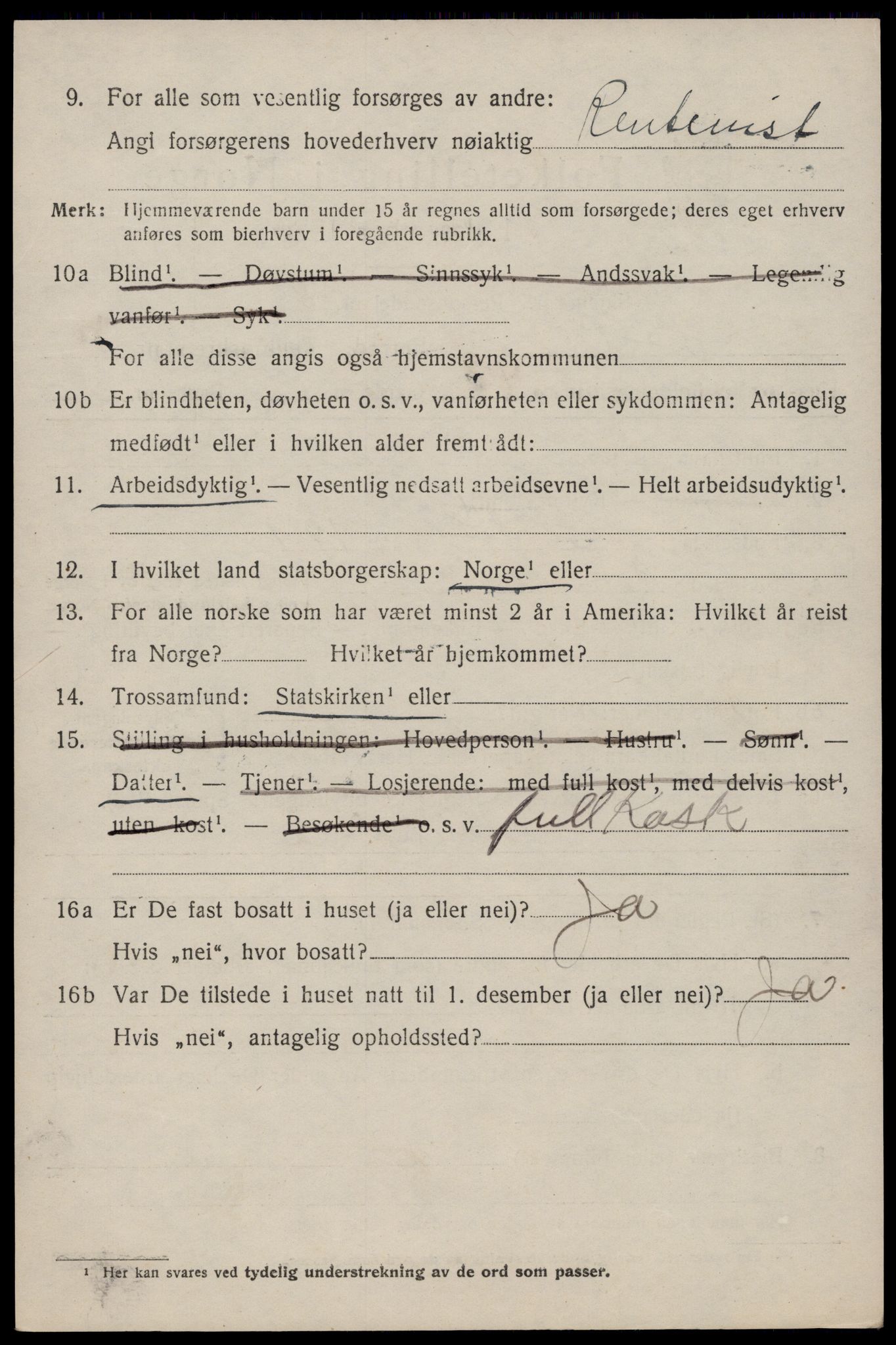 SAST, 1920 census for Hetland, 1920, p. 14446